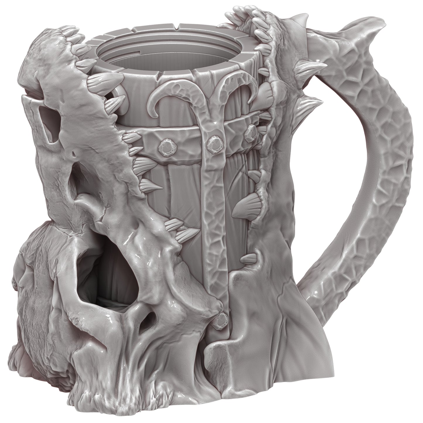 Dragon Skull 3D Printed Mythic Mug Stein | Tabletop RPG Gaming Cosplay - Dungeons and Dragon DnD D&D Wargaming | Drink Koozie