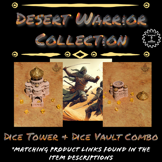 Dar as Salaam 3D Printed Dice Jail | RPG Dice Vault | D20 Box | Mythic Roll Collection - Guard Your Dice with the Mystique of Ancient Sands.