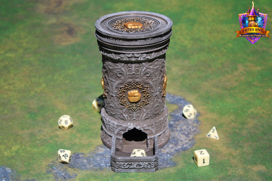 Monk 3D Printed RPG Dice Tower & Can Holder Combo: Fate's End Collection