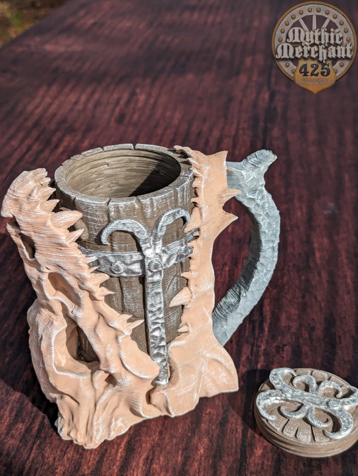 Dragon Skull 3D Printed Mythic Mug Stein | Tabletop RPG Gaming Cosplay - Dungeons and Dragon DnD D&D Wargaming | Drink Koozie