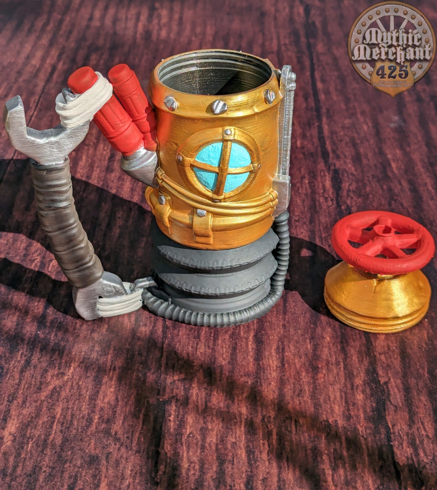 Gadgeteer Steampunk 3D Printed Can Holder | Drink Koozie | Mythic Mugs Collection by Ars Moriendi 3D- Embrace the World of Steampunk!
