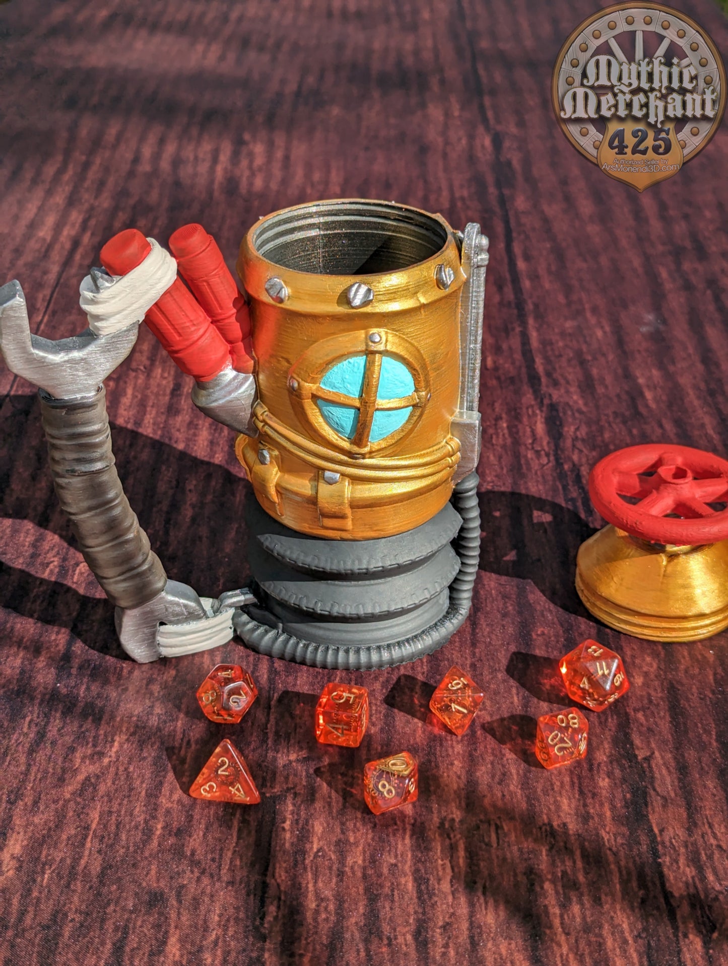 Gadgeteer Steampunk 3D Printed Can Holder | Drink Koozie | Mythic Mugs Collection by Ars Moriendi 3D- Embrace the World of Steampunk!