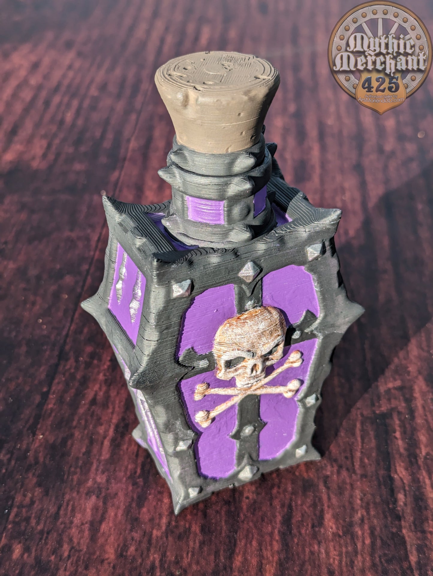 Poison Potion 3D Printed Dice Jail | RPG Dice Vault | D20 Storage Box | Player Gift - Safeguard Dice with a Lethal Elegance!