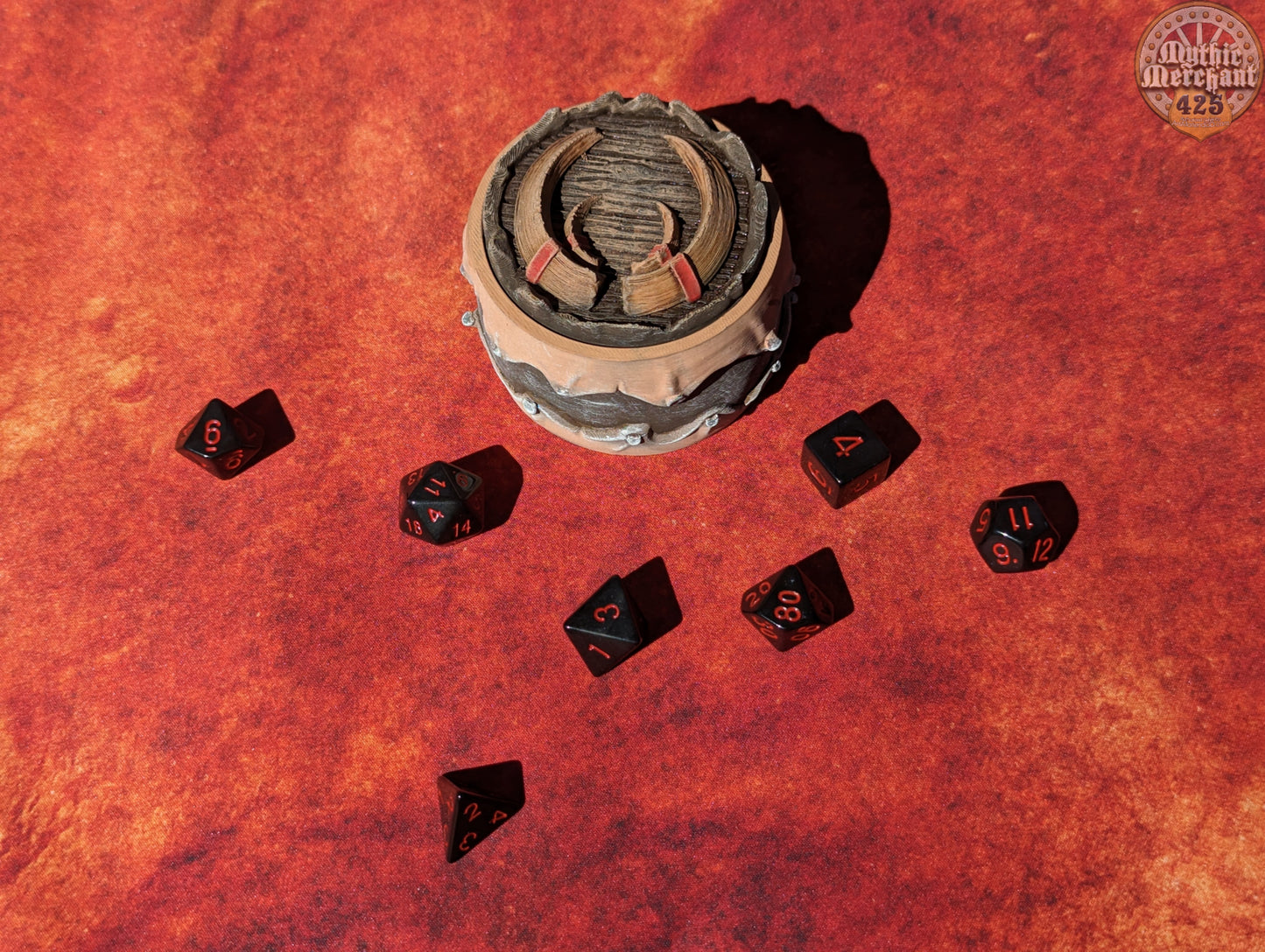 Barbarian 3D Printed D20 Dice Vault | Table Coaster & Dice Jail | DnD Player Gift | Mythic Mugs by Ars Moriendi 3D - Unleash the fury!