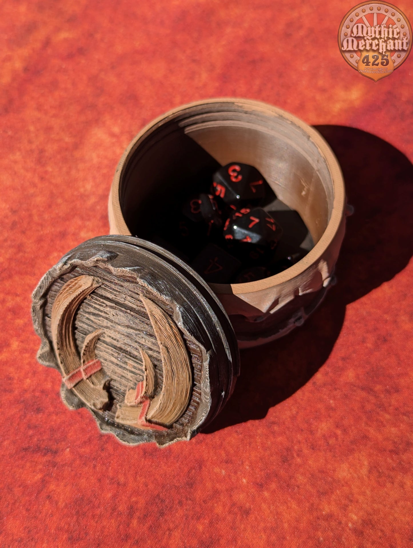 Barbarian 3D Printed D20 Dice Vault | Table Coaster & Dice Jail | DnD Player Gift | Mythic Mugs by Ars Moriendi 3D - Unleash the fury!