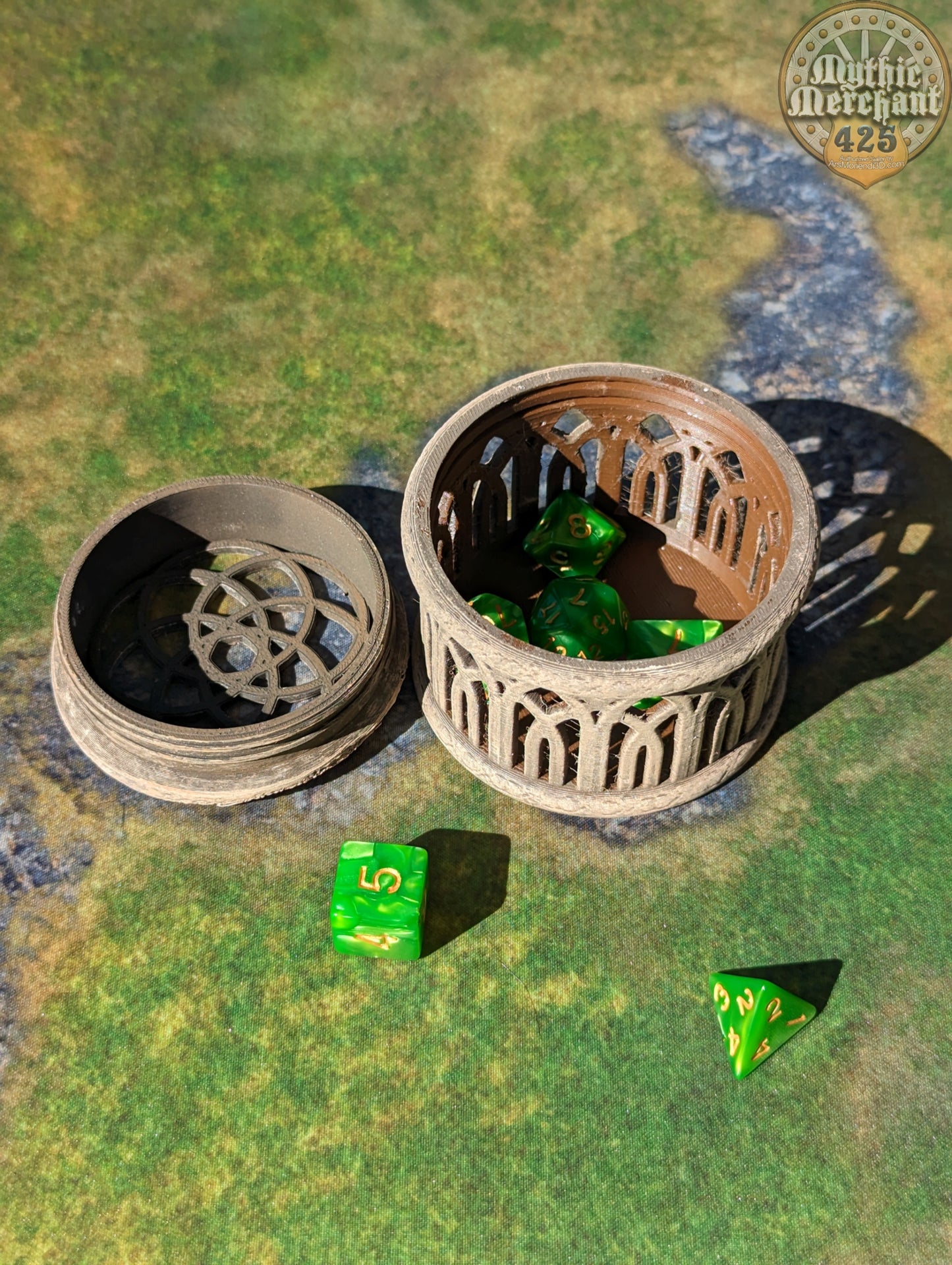 Elf 3D Printed Dice Jail | Dice Vault | Dice Box | Mythic Mugs Collection by Ars Moriendi 3D- Embrace the Elegance of Elven Enchantment!