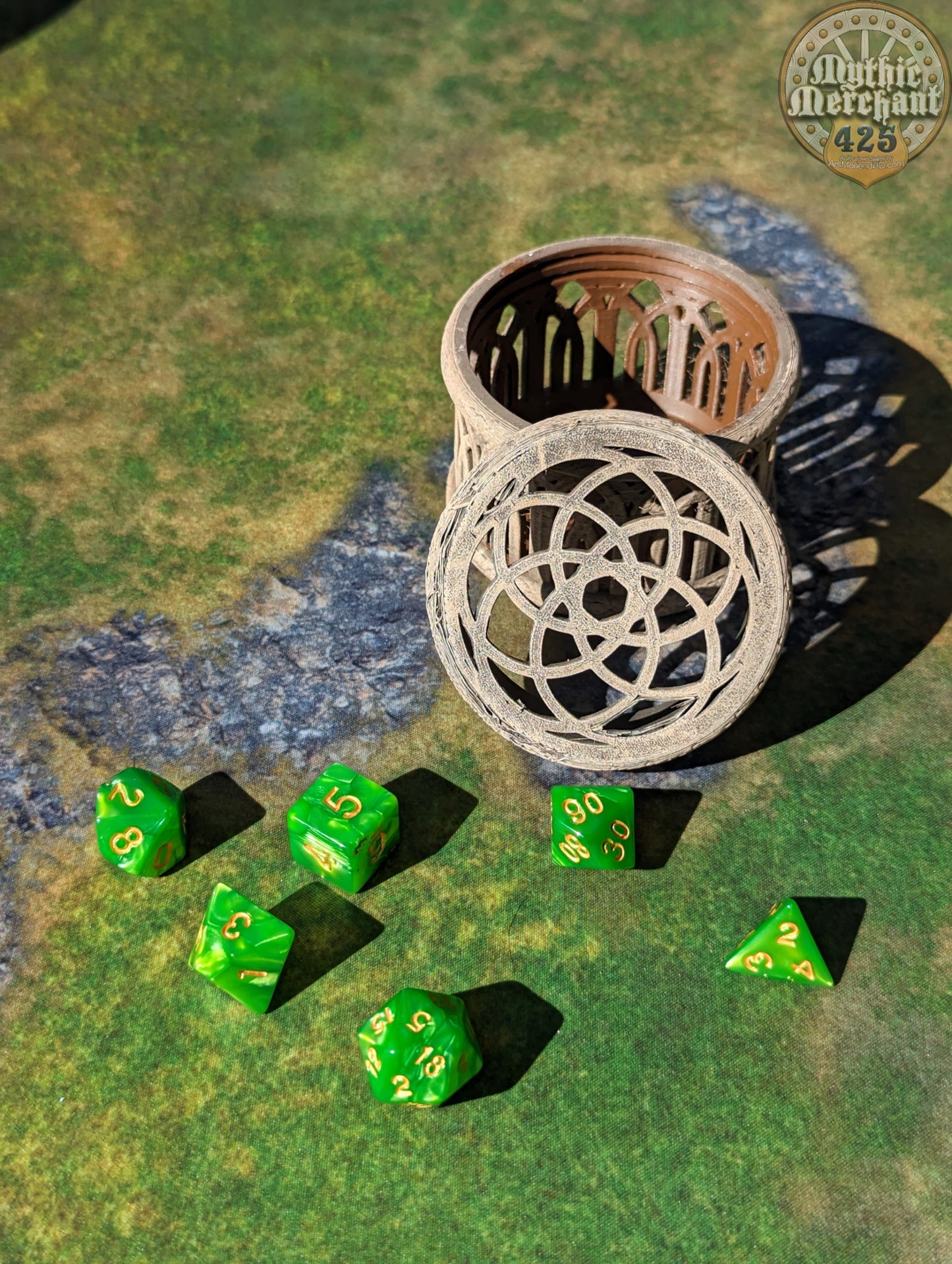 Elf 3D Printed Dice Jail | Dice Vault | Dice Box | Mythic Mugs Collection by Ars Moriendi 3D- Embrace the Elegance of Elven Enchantment!