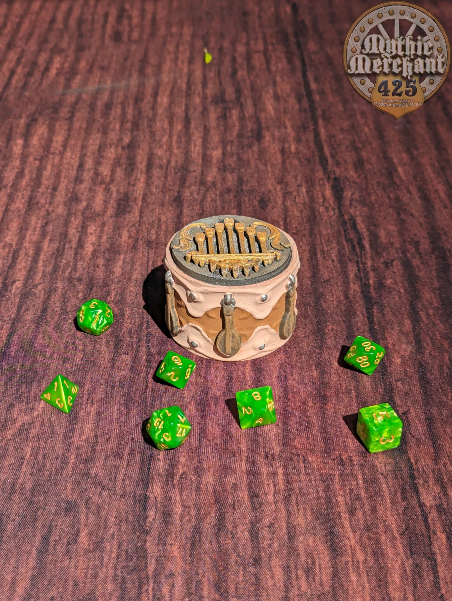 Bard Class 3D Printed Dice Jail | Table Coaster | D20 Dice Vault | DnD Player Gift | Mythic Mugs by Ars Moriendi 3D- Compose an Adventure!
