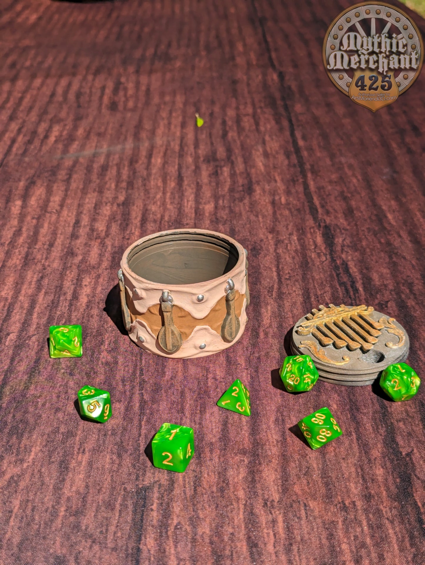 Bard Class 3D Printed Dice Jail | Table Coaster | D20 Dice Vault | DnD Player Gift | Mythic Mugs by Ars Moriendi 3D- Compose an Adventure!