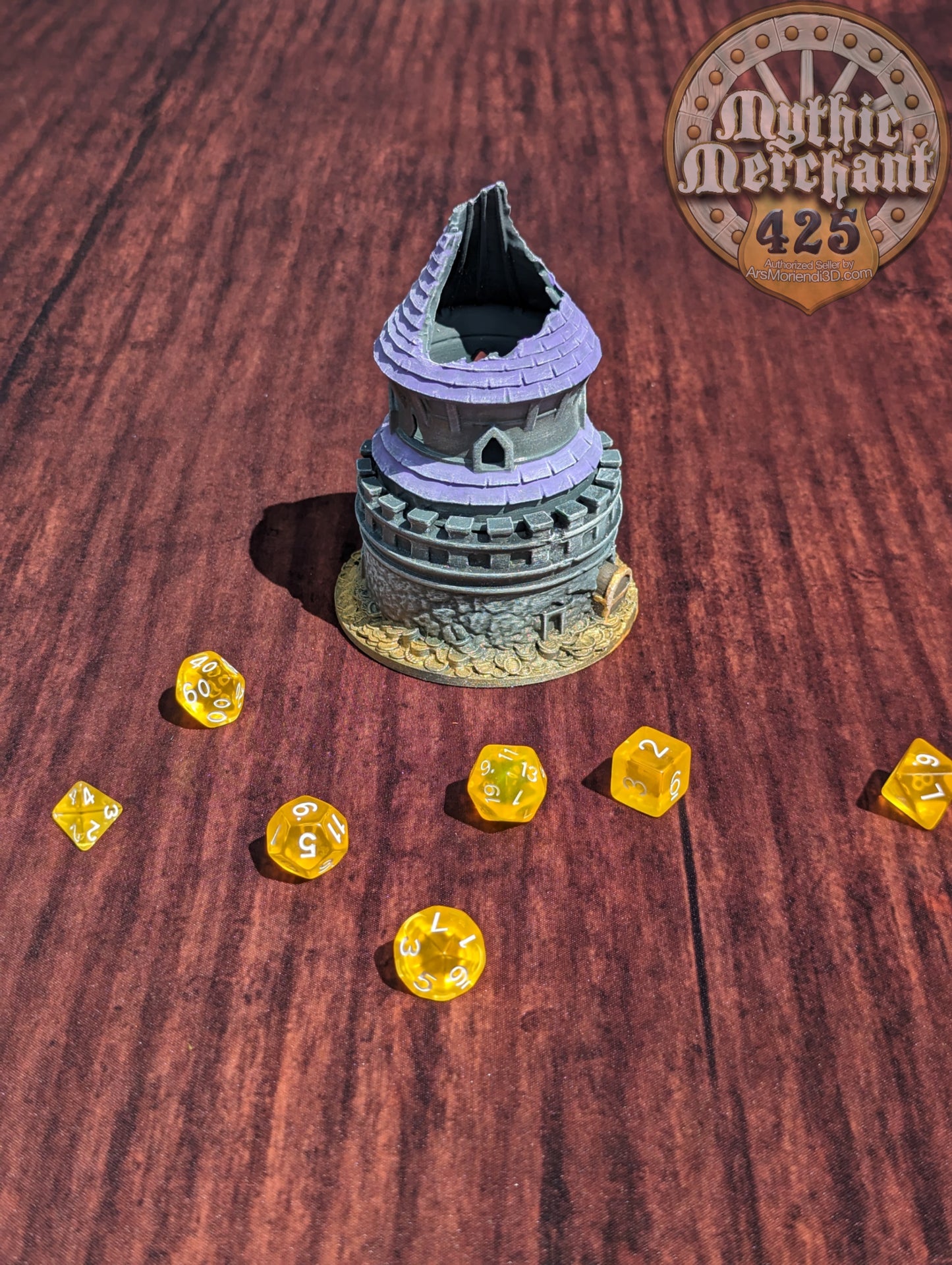 Dungeon Game Master 3D Printed Dice Jail | Dice Vault | Dice Box | Mythic Mugs by Ars Moriendi 3D - The Perfect Dungeon Master Gift!
