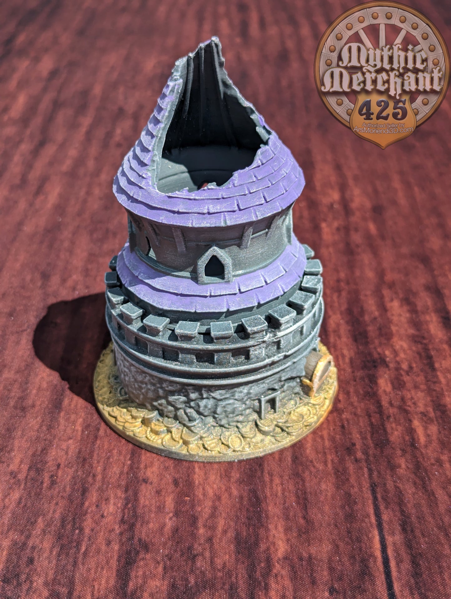 Dungeon Game Master 3D Printed Dice Jail | Dice Vault | Dice Box | Mythic Mugs by Ars Moriendi 3D - The Perfect Dungeon Master Gift!