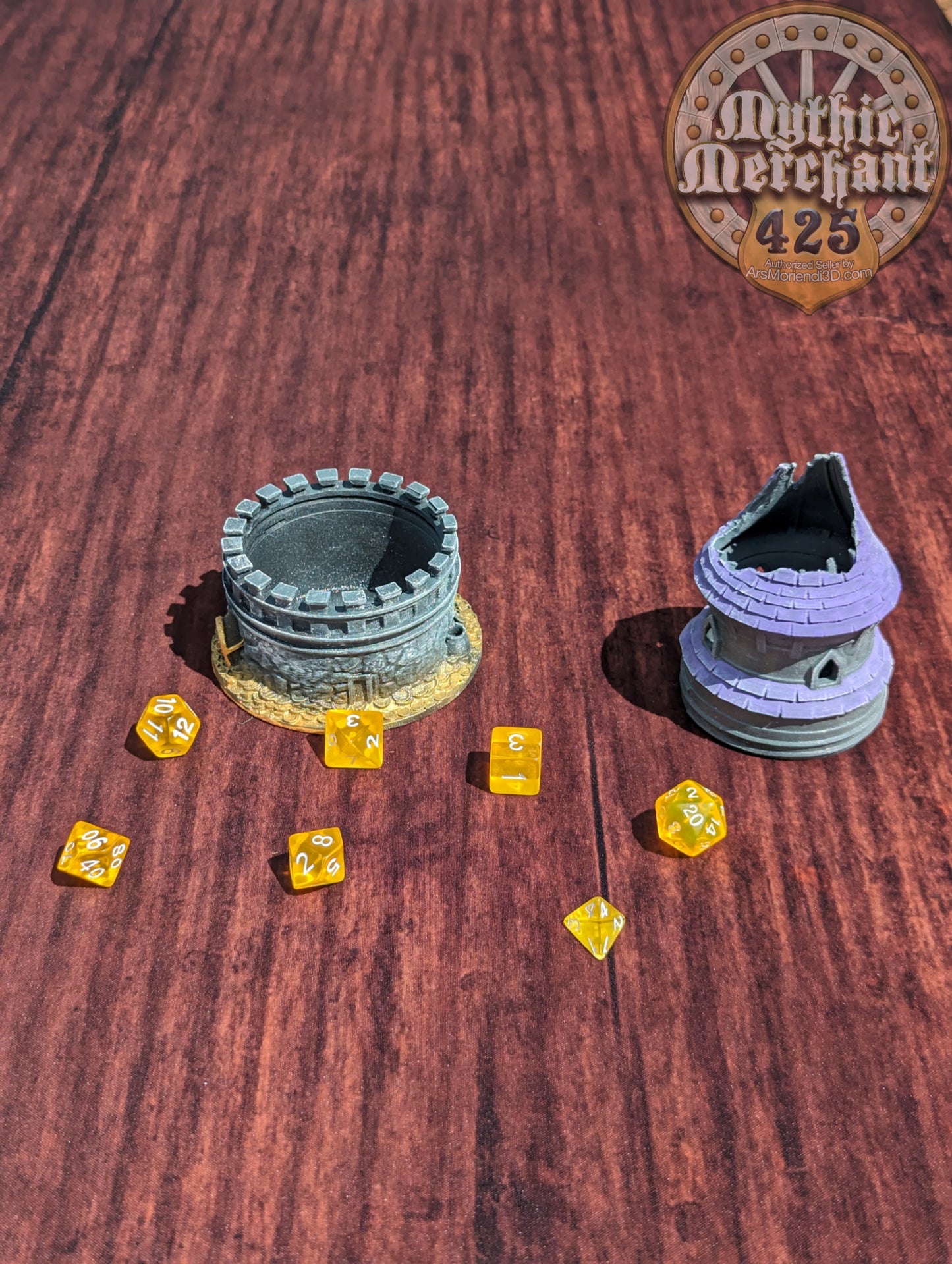 Dungeon Game Master 3D Printed Dice Jail | Dice Vault | Dice Box | Mythic Mugs by Ars Moriendi 3D - The Perfect Dungeon Master Gift!