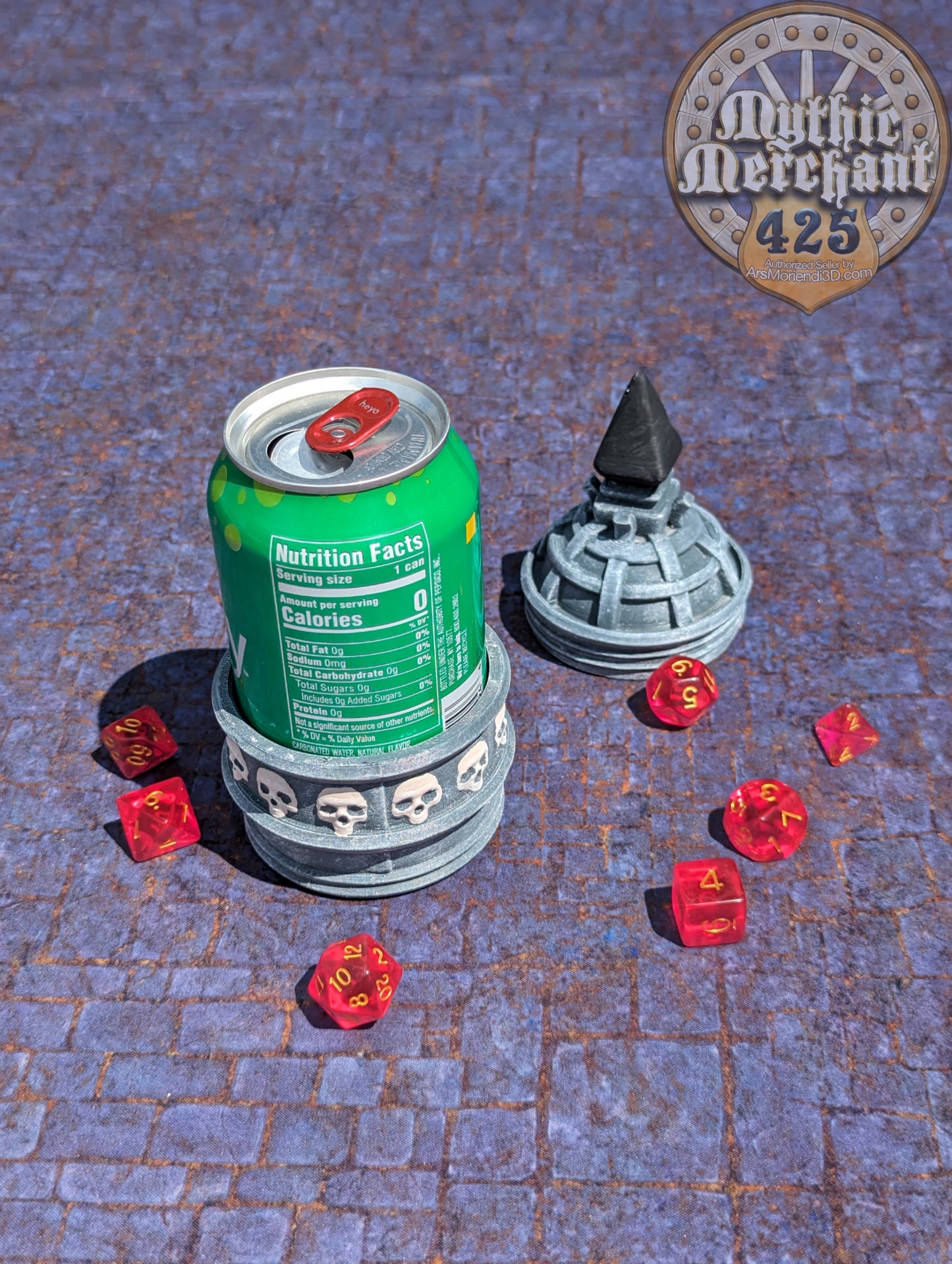 Necromancer 3D Printed Dice Jail | RPG Dice Vault | D20 Storage Box | Fantasy RPG Cosplay - Wargaming - Harness Dark Arts & Undying Spirits