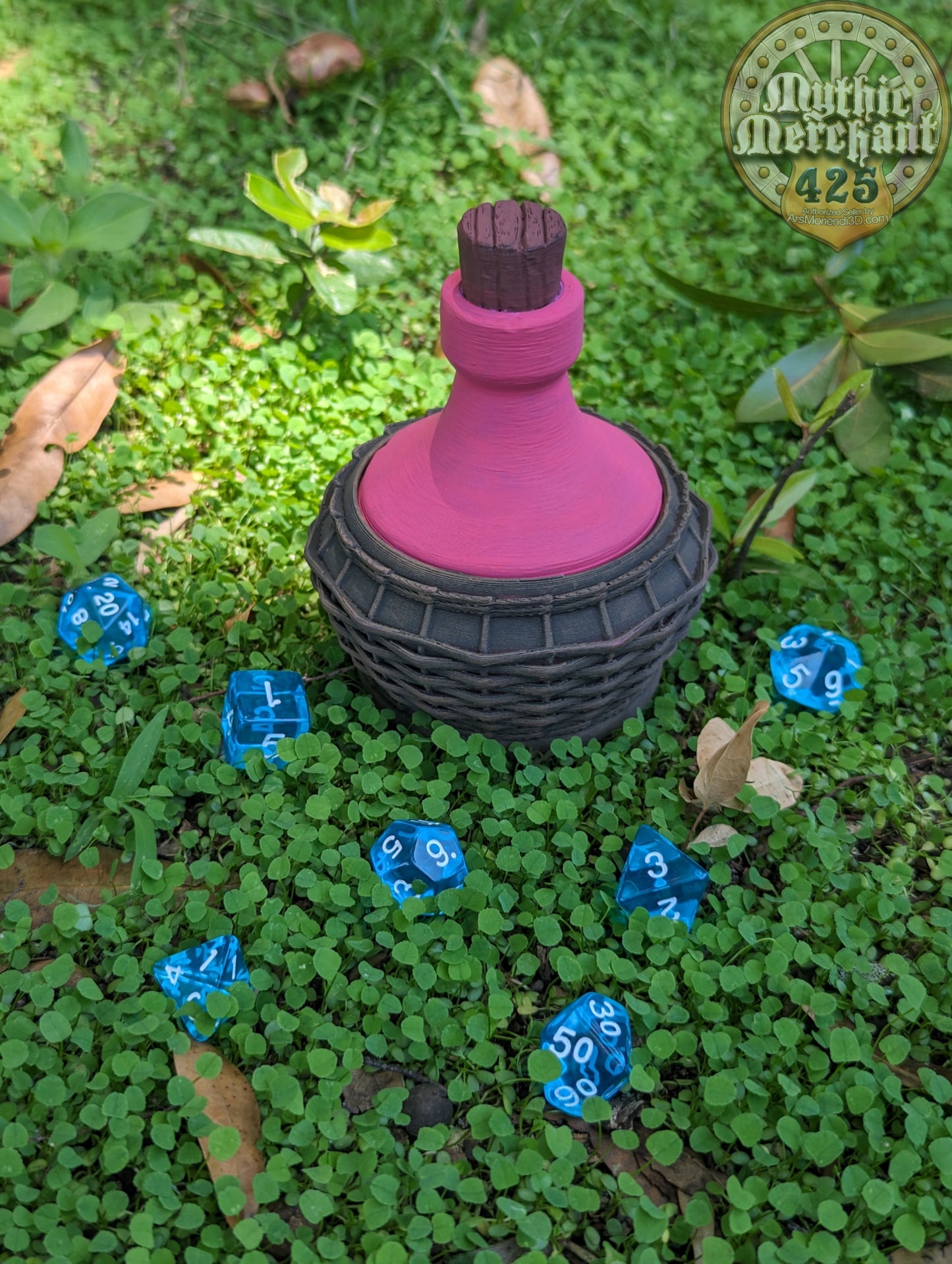 Halfling Hobbit Potion Bottle 3D Printed Dice Jail | Dice Vault | Mythic Mugs Collection by Ars Moriendi 3D- Embrace Whimsical Charm!