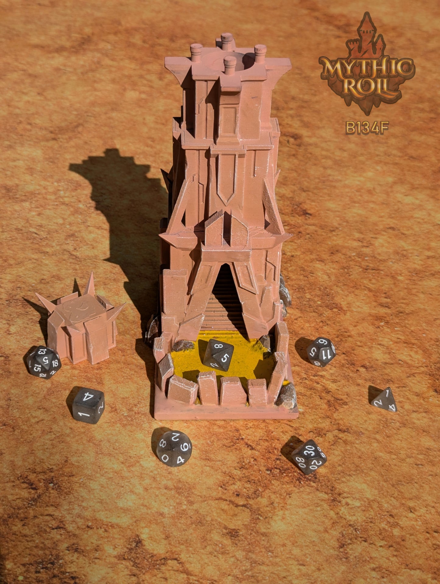 Ancient Monolith 3D Printed Dice Tower - Mythic Roll by Unchained Games - Step into a realm of primordial power!