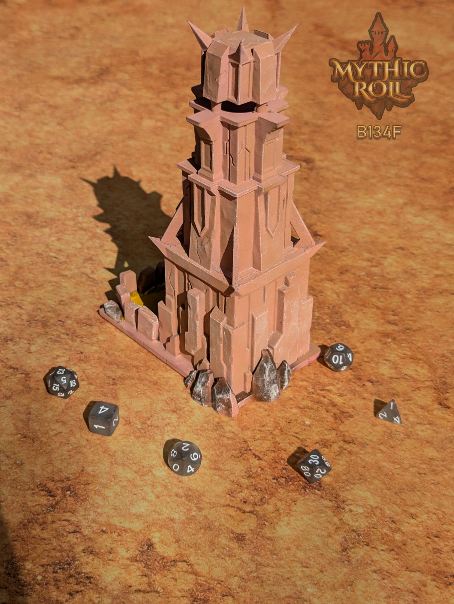 Ancient Monolith 3D Printed Dice Tower - Mythic Roll by Unchained Games - Step into a realm of primordial power!