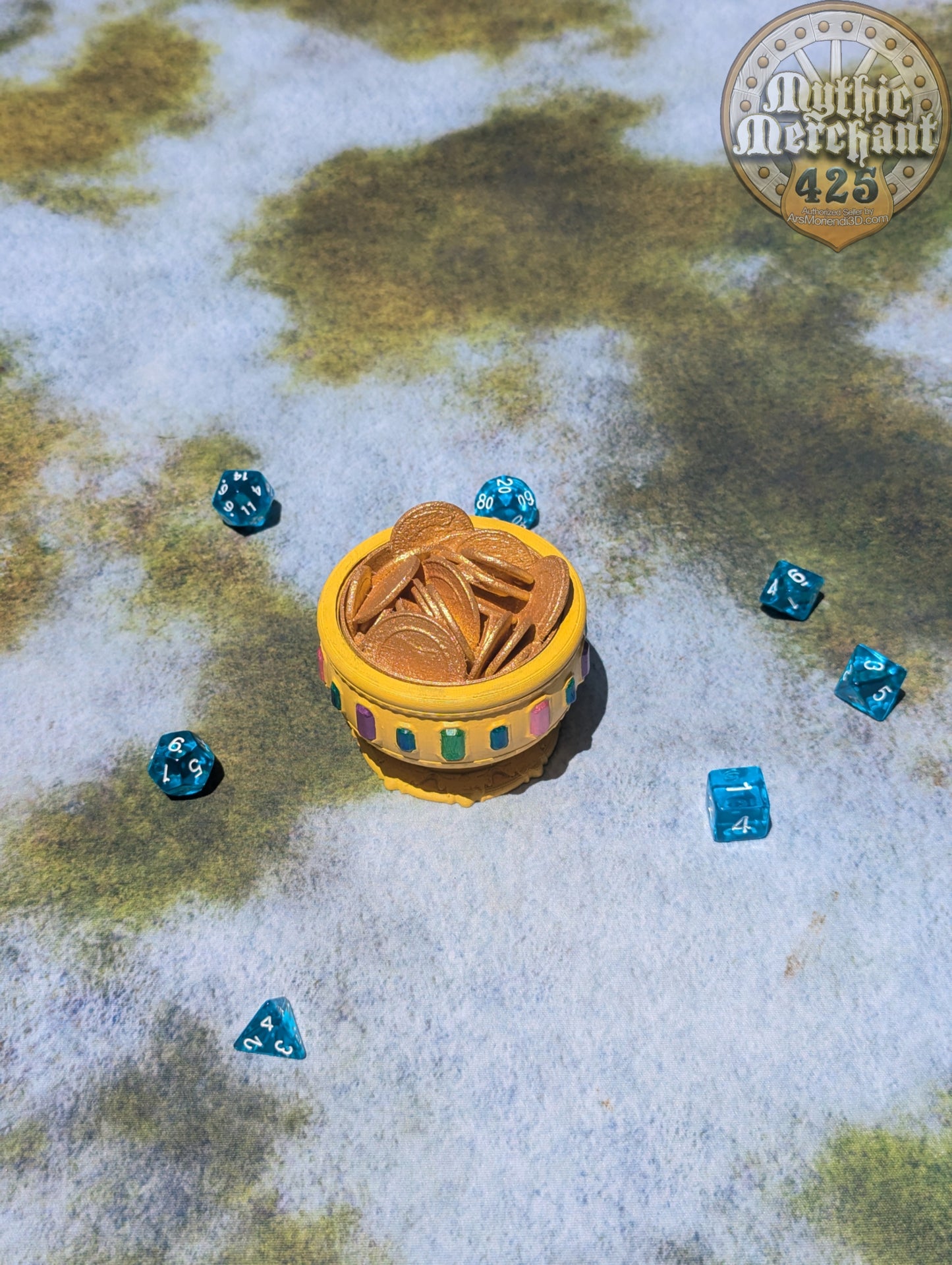 Treasure Cup 3D Printed Dice Jail | RPG Dice Vault | D20 Box | Player Gift - Plunder and Lock Away Dice with the Treasure Cup Dice Jail!