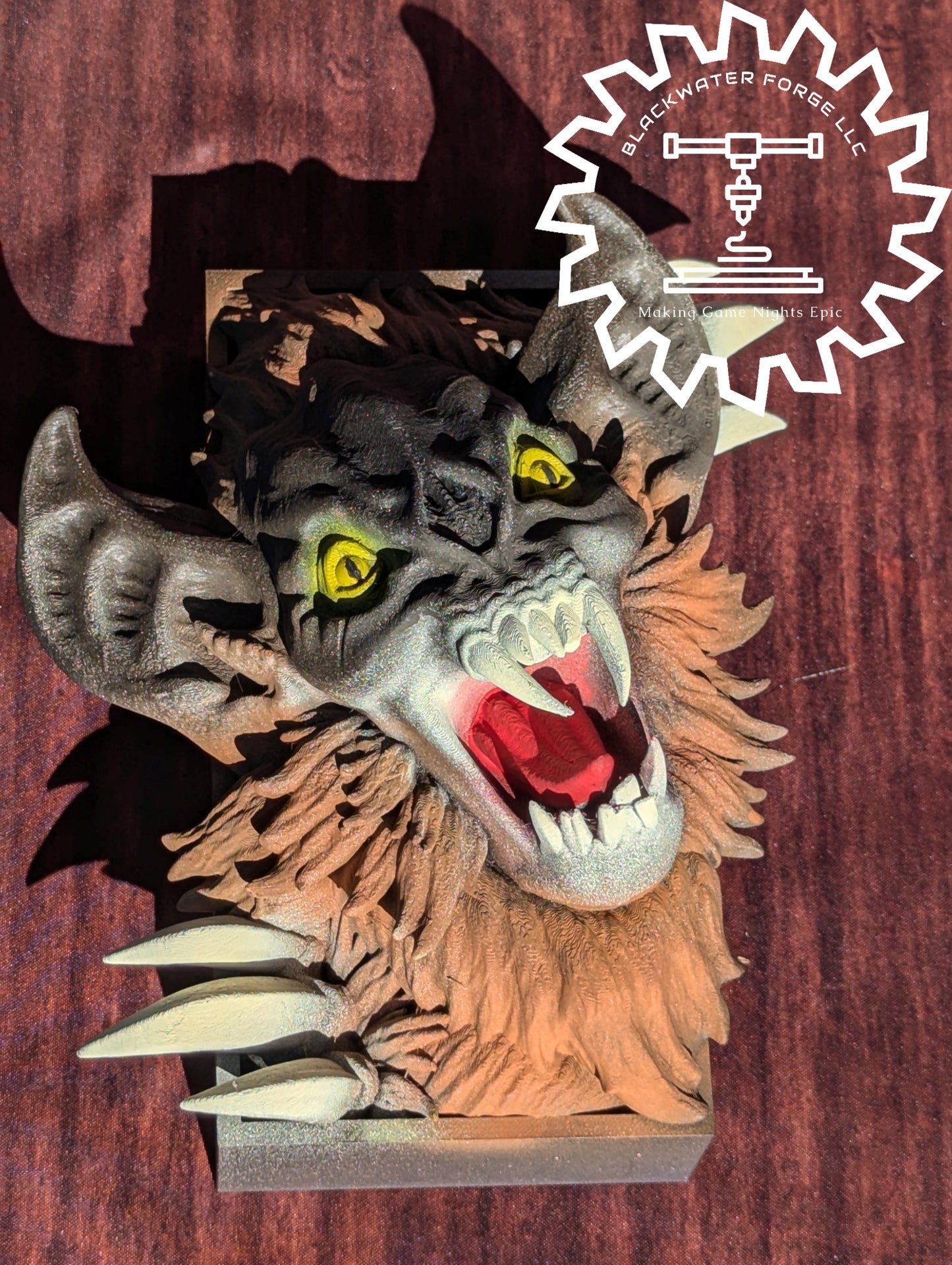 Vampire Bat Monster 3D Printed Book Nook- Miniatures of Madness- Step into the Shadowy Realms of Dark Fantasy!