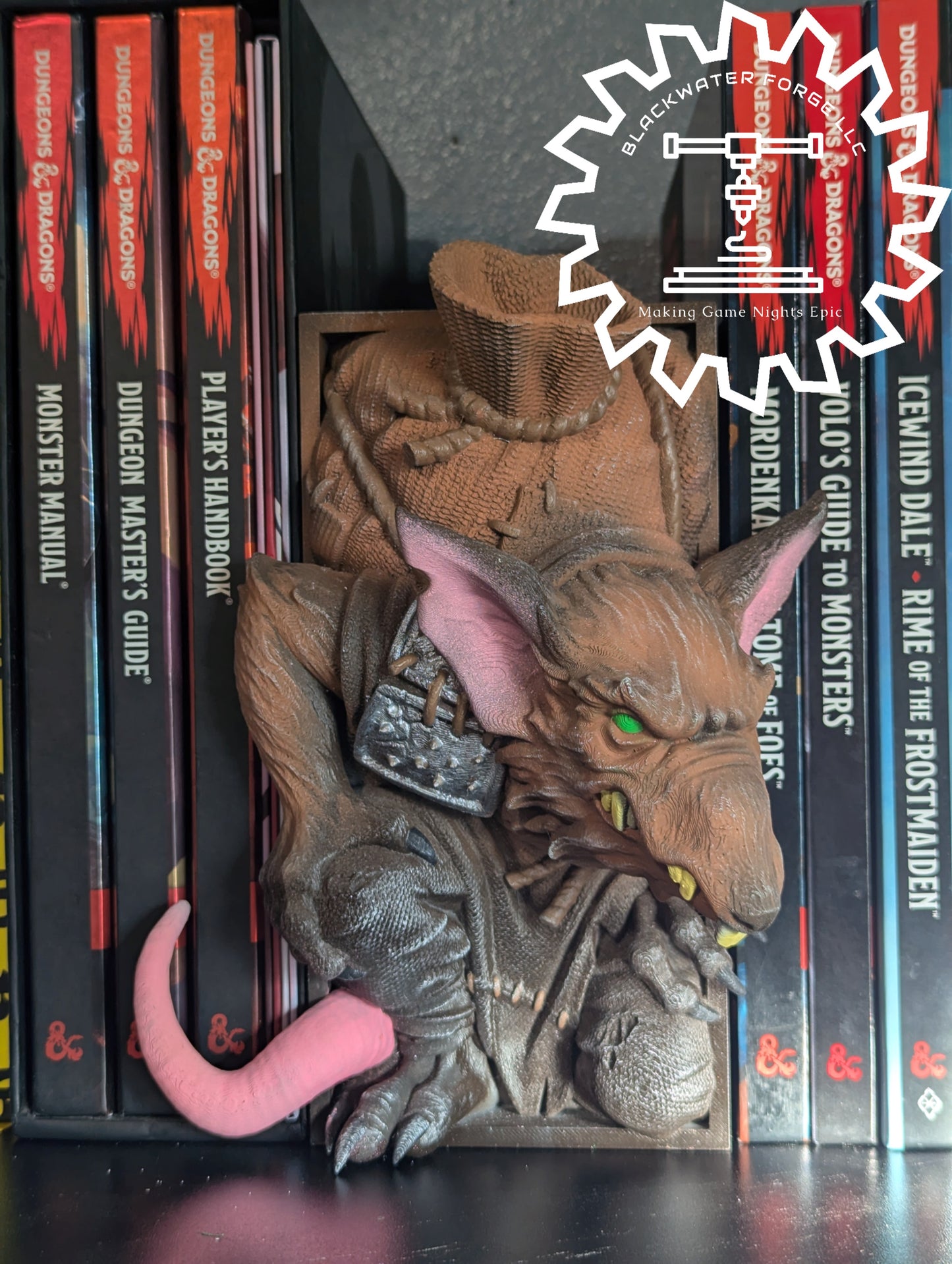 Rat Skaven Monster 3D Printed Book Nook- Miniatures of Madness- A Scurrying Nightmare on your Bookshelf!