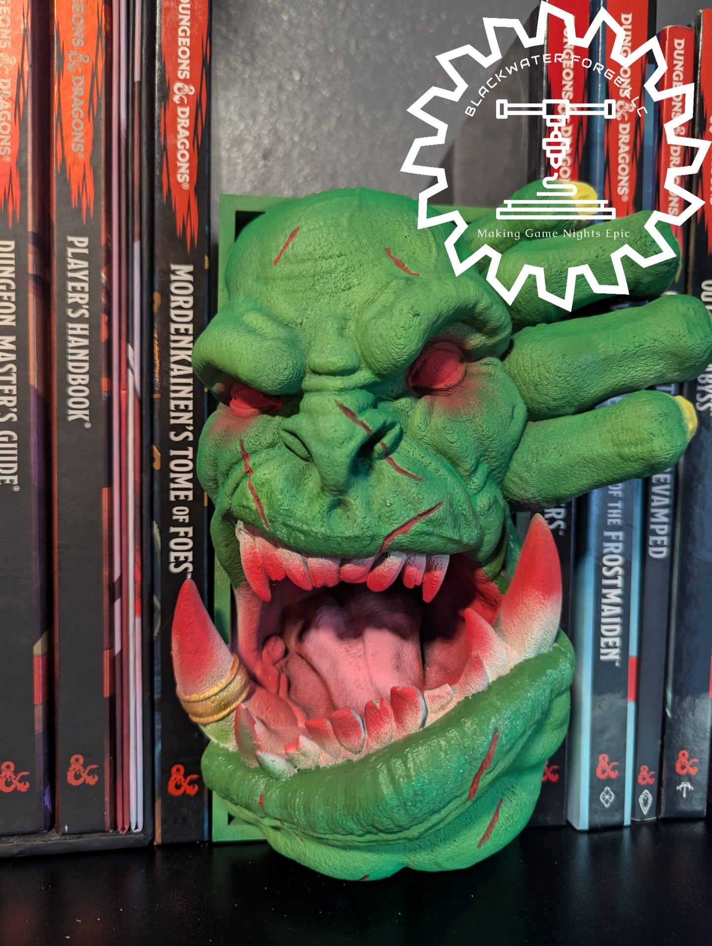 Orc Barbarian Monster 3D Printed Book Nook- Miniatures of Madness- Unleash the Apocalypse on your Bookshelf!