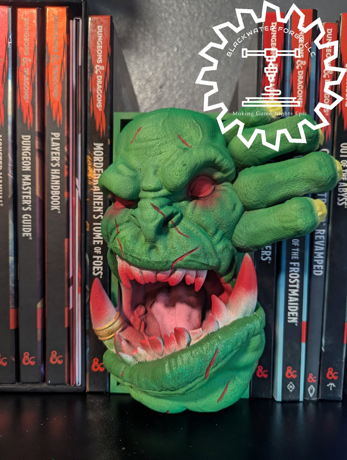Orc Barbarian Monster 3D Printed Book Nook- Miniatures of Madness- Unleash the Apocalypse on your Bookshelf!