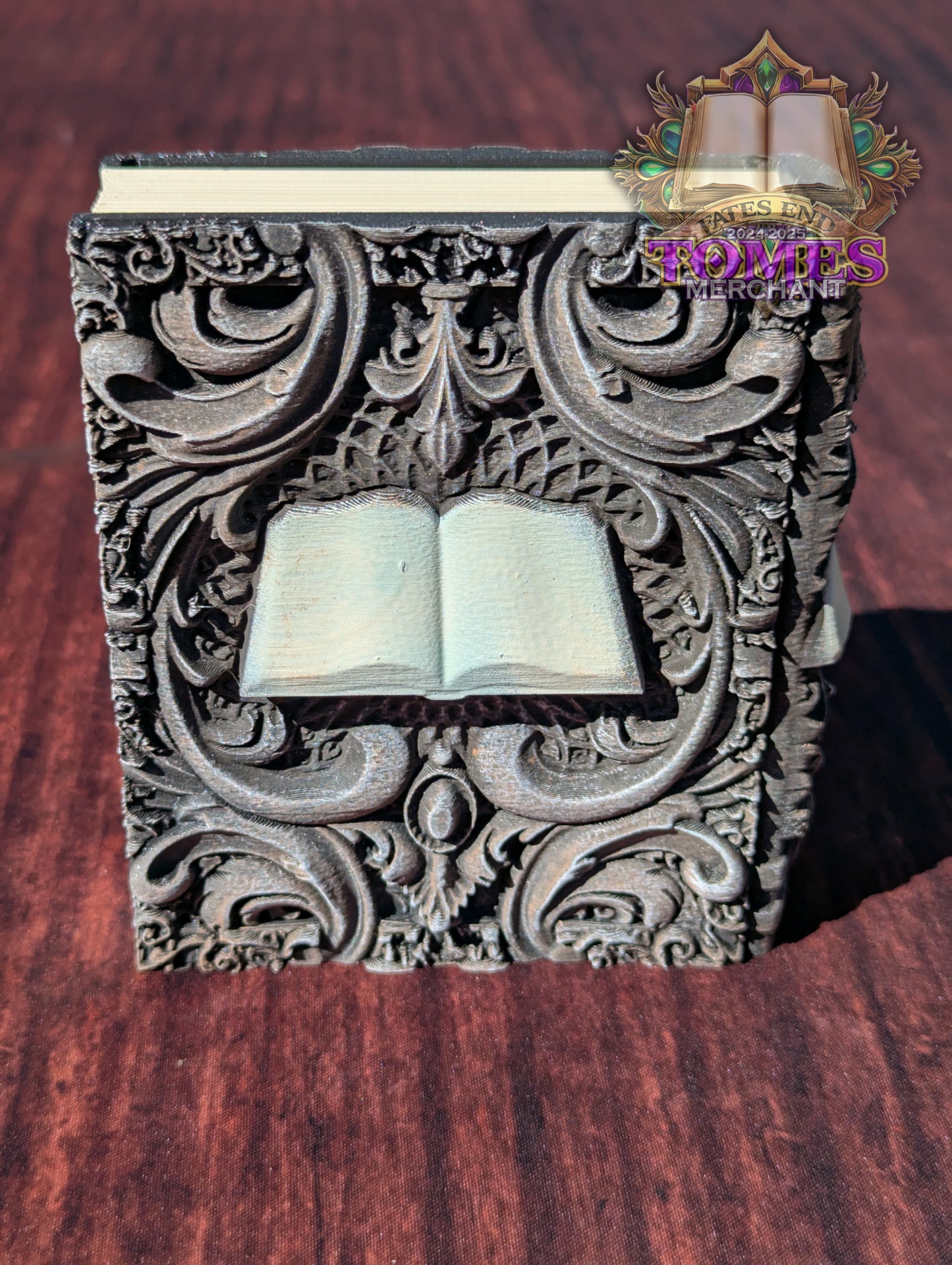 Wizard 3D Printed RPG Spell Book Tome: RPG Dice Tray, Tokens, & Card Storage