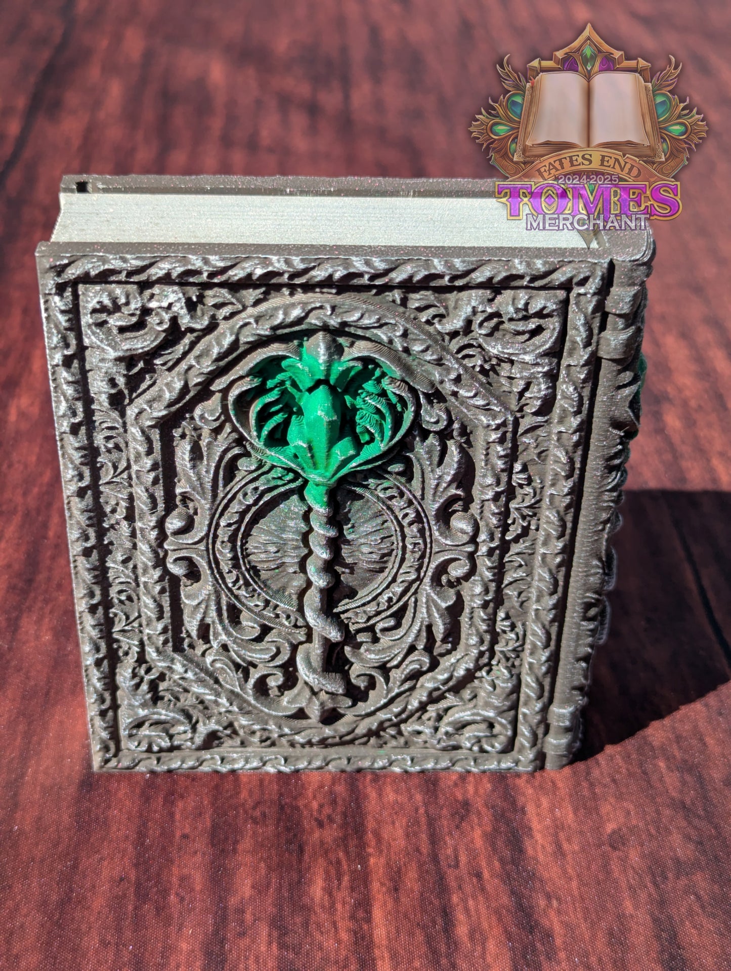 Druid 3D Printed RPG Spell Book Tome: RPG Dice Tray, Tokens, & Card Storage