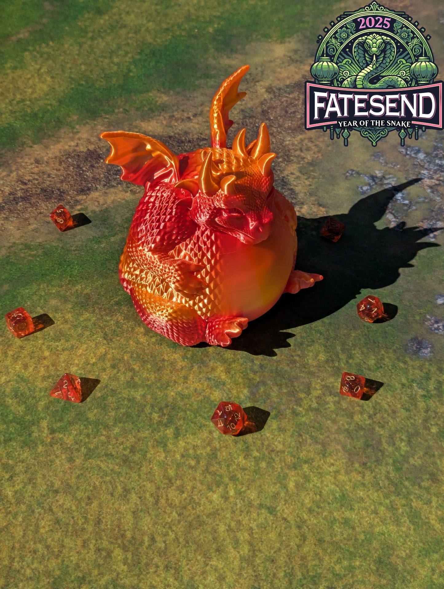 Chonky Baby 3D Printed Dice Jail - Fate's End Collection by Kim Bolt- Guard Your Dice in Style!