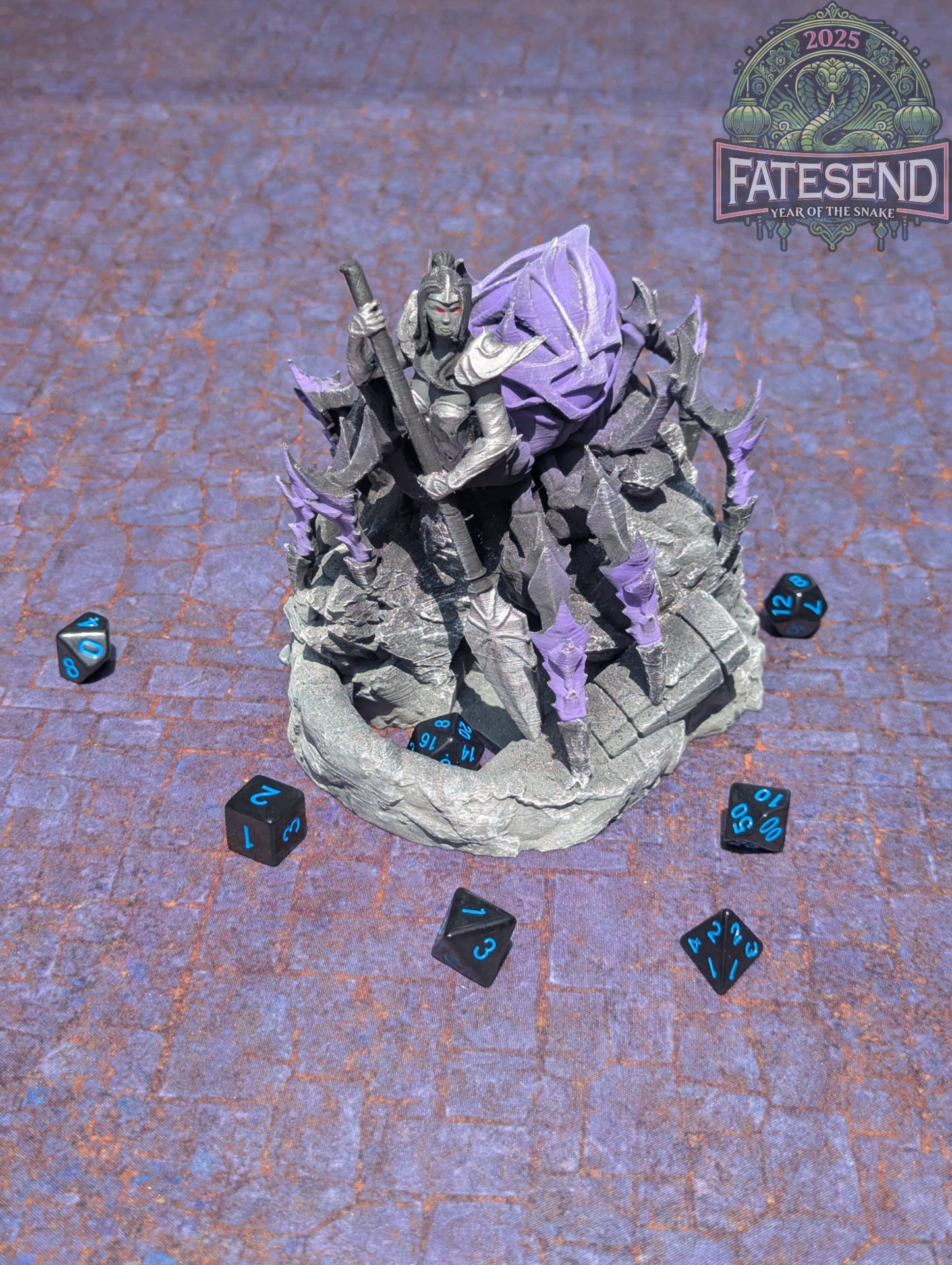 Drow Spider Queen 3D Printed Dice Tower by Kim Bolt - Fate's End Collection - Beware the Spider Queen of the Underdark!
