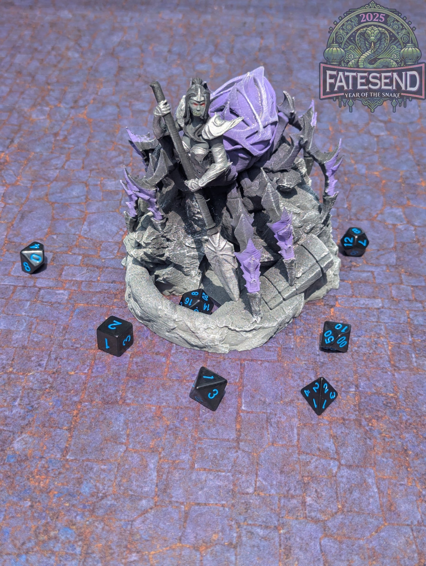 Drow Spider Queen 3D Printed Dice Tower by Kim Bolt - Fate's End Collection - Beware the Spider Queen of the Underdark!