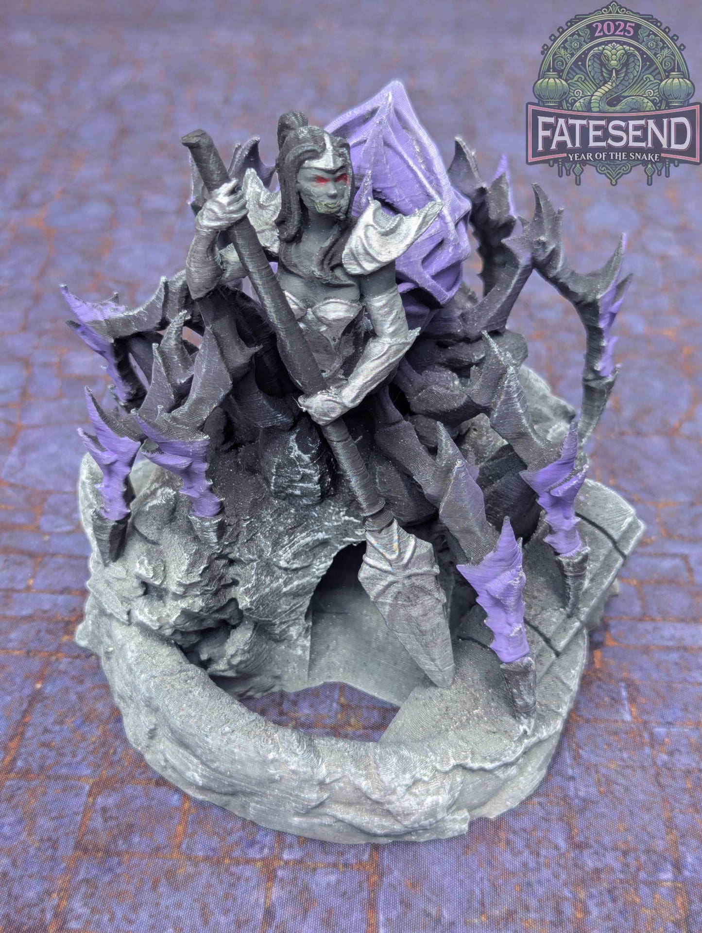 Drow Spider Queen 3D Printed Dice Tower by Kim Bolt - Fate's End Collection - Beware the Spider Queen of the Underdark!