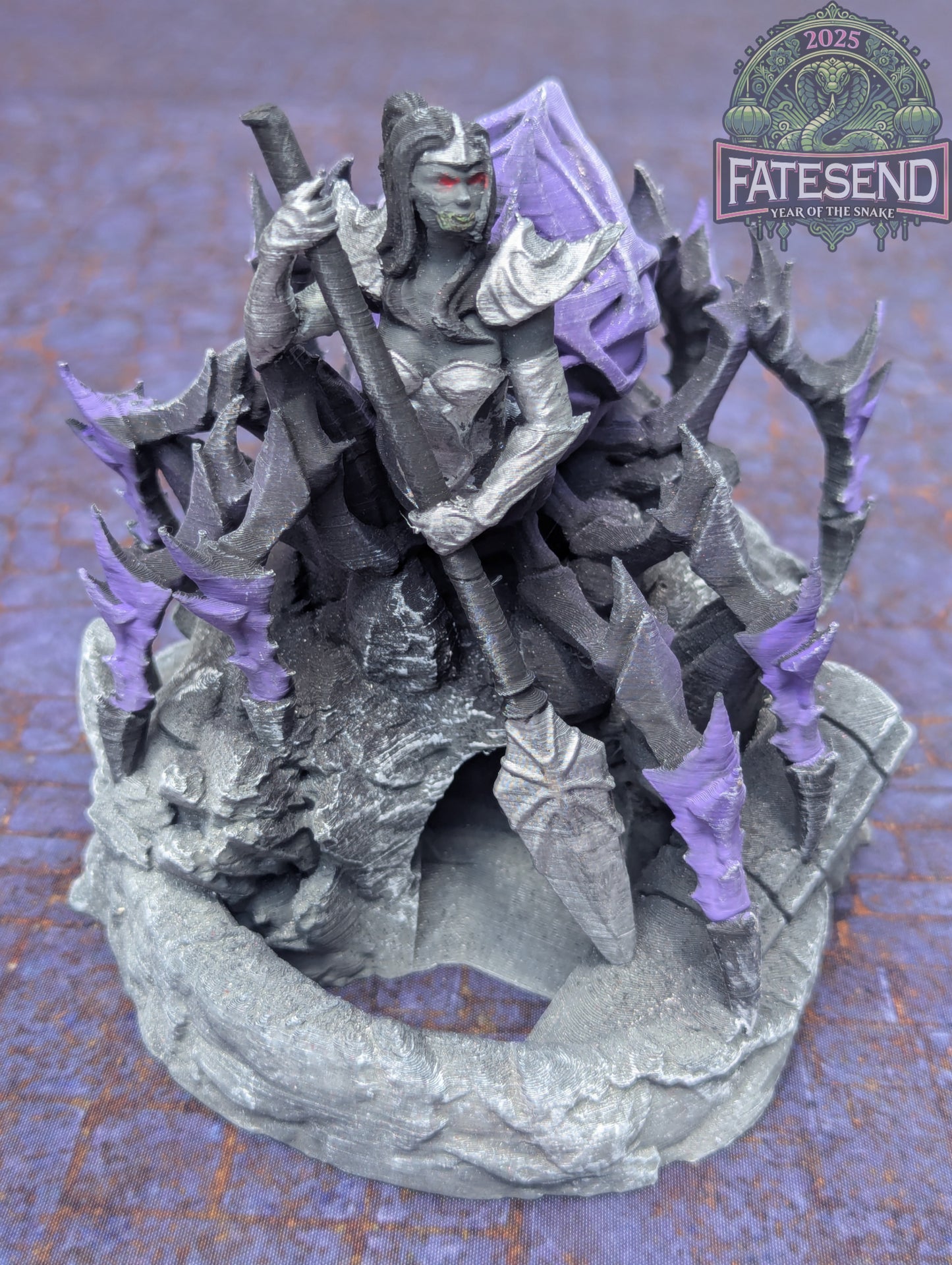 Drow Spider Queen 3D Printed Dice Tower by Kim Bolt - Fate's End Collection - Beware the Spider Queen of the Underdark!