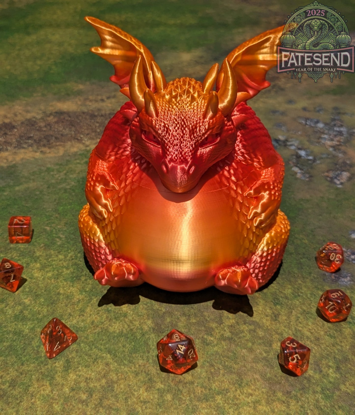 Chonky Baby 3D Printed Dice Jail - Fate's End Collection by Kim Bolt- Guard Your Dice in Style!