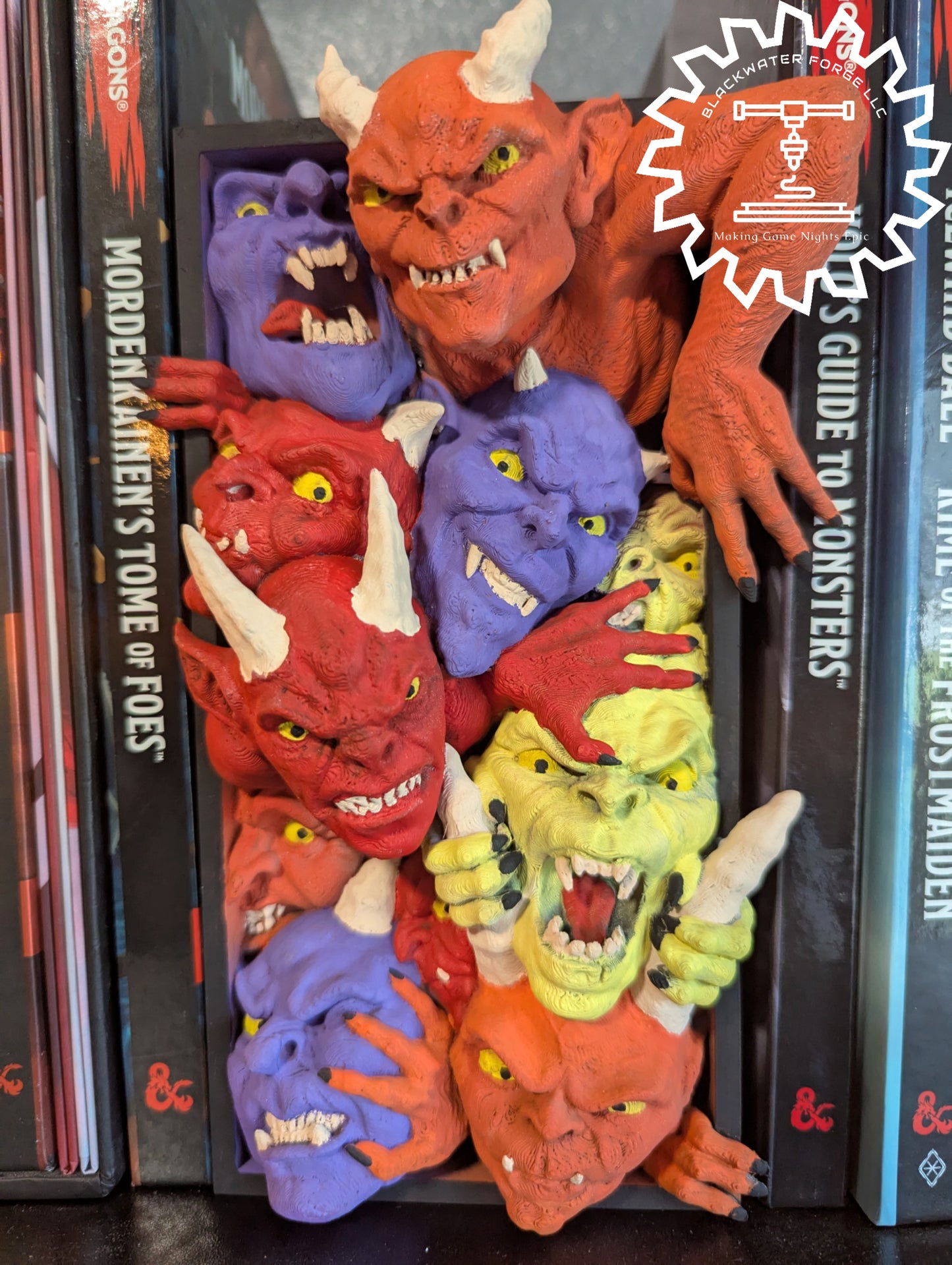 Imp Demons 3D Printed Book Nook- Miniatures of Madness- Step Into the Shadows!