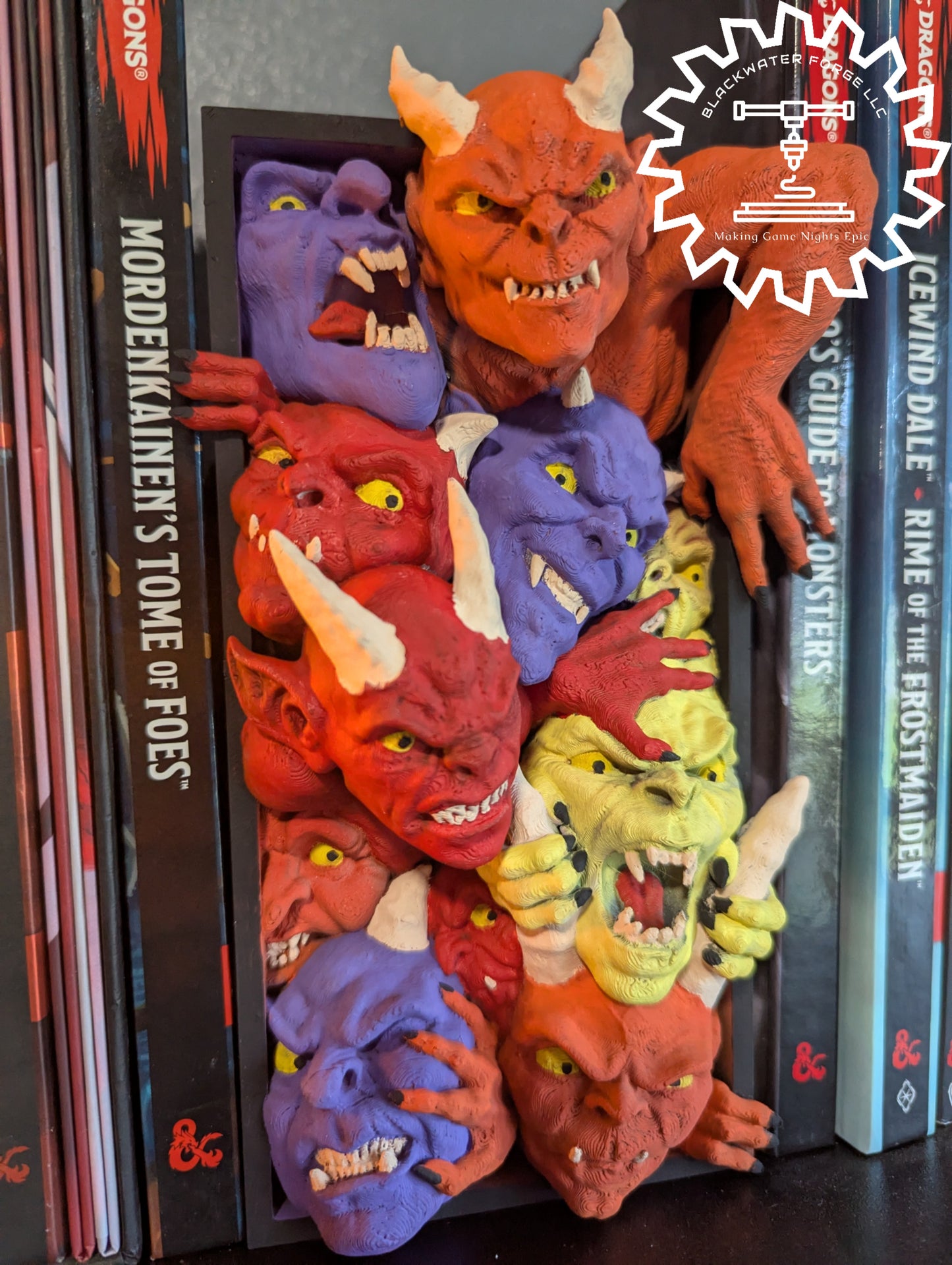 Imp Demons 3D Printed Book Nook- Miniatures of Madness- Step Into the Shadows!