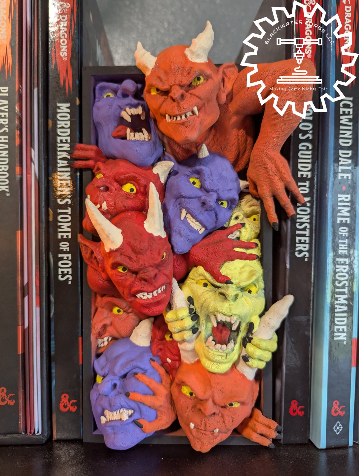 Imp Demons 3D Printed Book Nook- Miniatures of Madness- Step Into the Shadows!