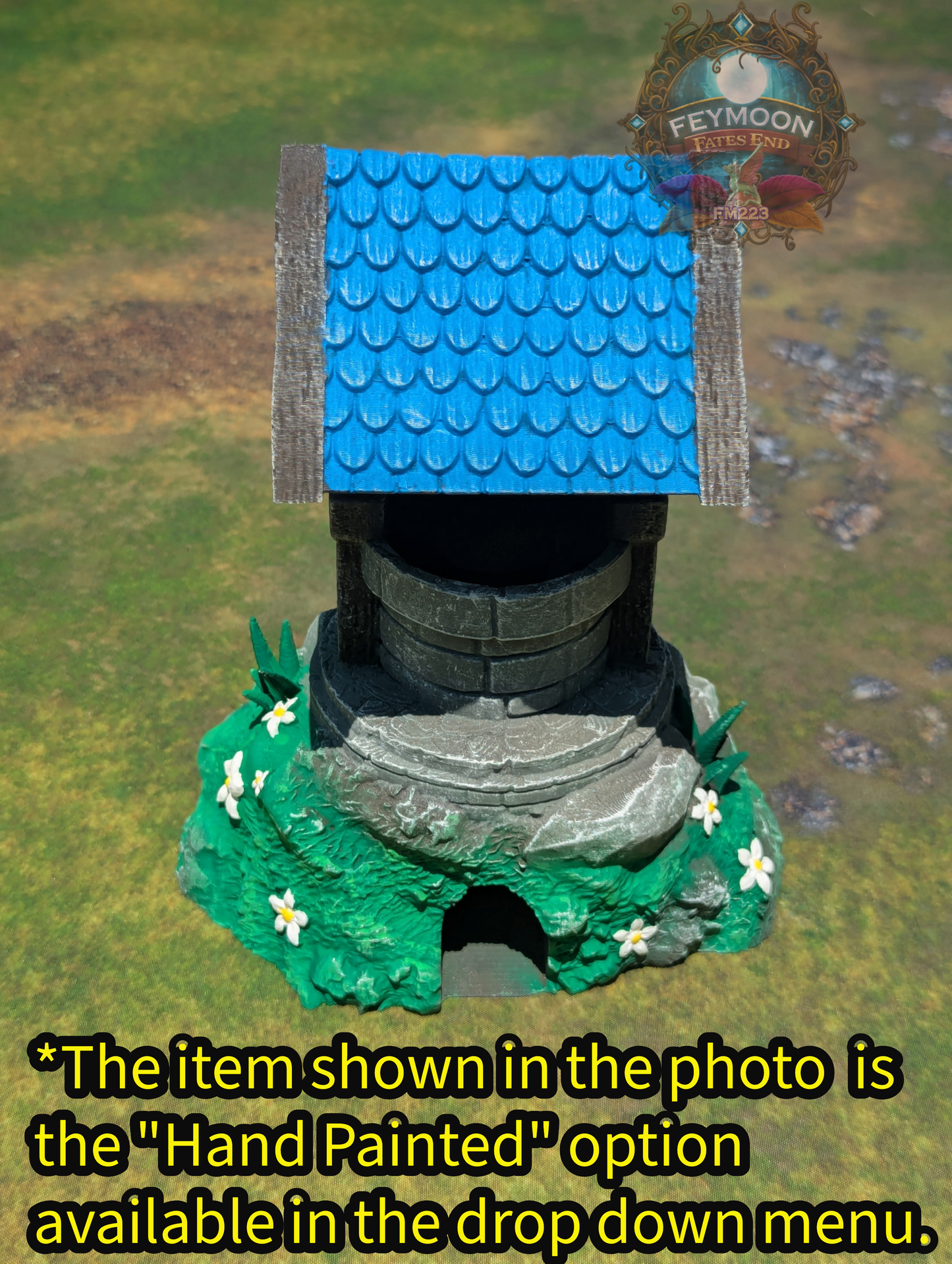 Enchanted Wishing Well 3D Printed Dice Tower by Kim Bolt - Fate's End Fey Moon Collection - Make a Wish in this Ancient Magical Water Well!