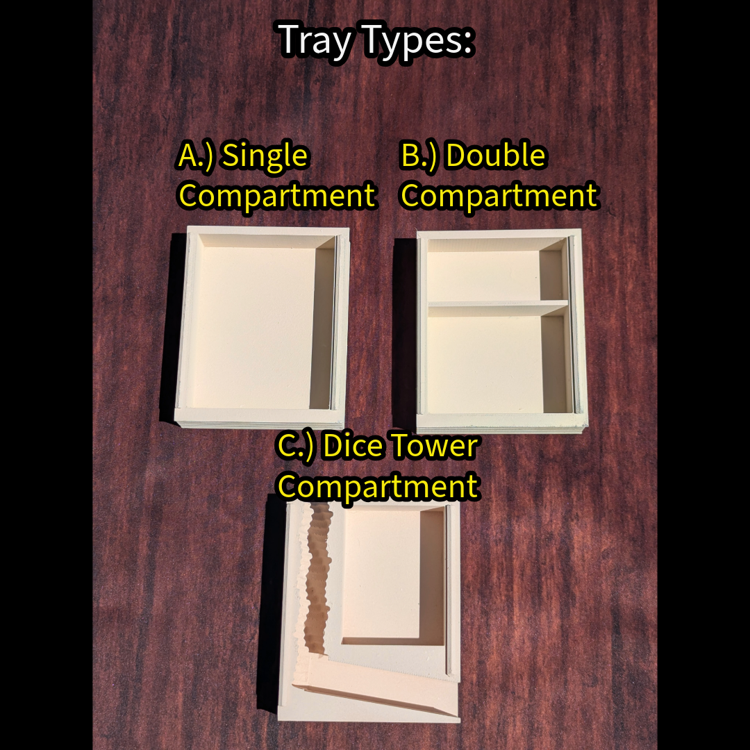 Artificer Steampunk 3D Printed RPG Spell Book Tome: RPG Dice Tray, Tokens, & Card Storage