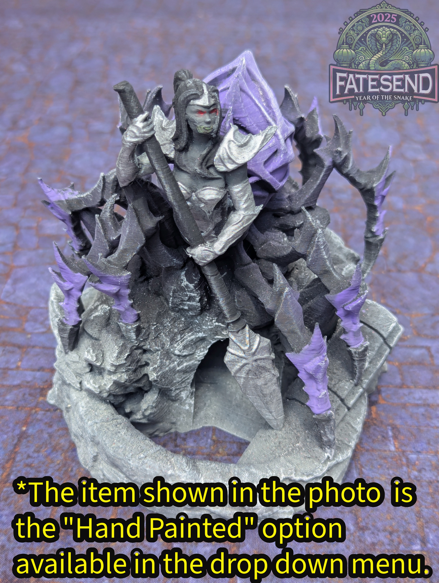 Drow Spider Queen 3D Printed Dice Tower by Kim Bolt - Fate's End Collection - Beware the Spider Queen of the Underdark!