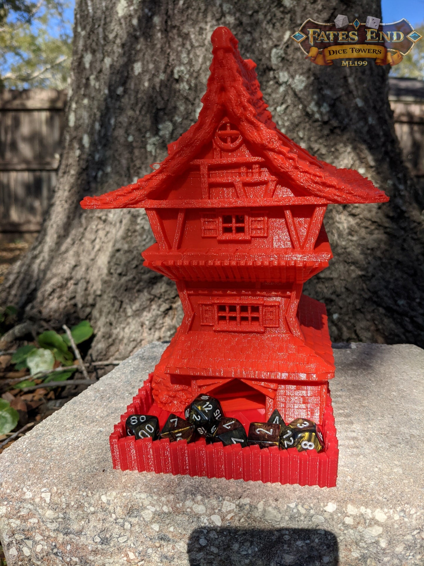 Rogue Class 3D Printed Dice Tower-Fate's End - Tabletop RPG Gaming Fantasy Cosplay - Where Shadows Conceal Destiny's Roll!