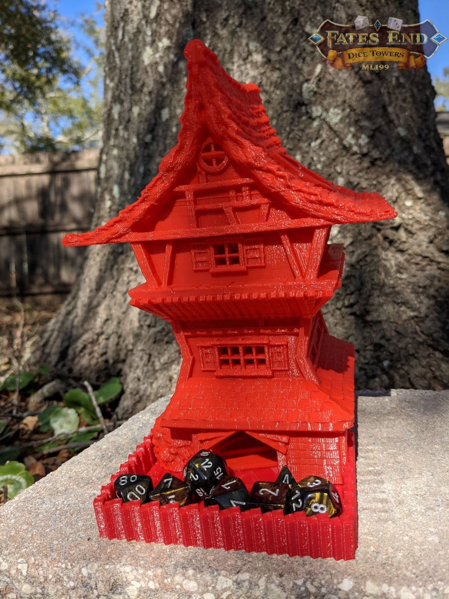 Rogue Class 3D Printed Dice Tower-Fate's End - Tabletop RPG Gaming Fantasy Cosplay - Where Shadows Conceal Destiny's Roll!