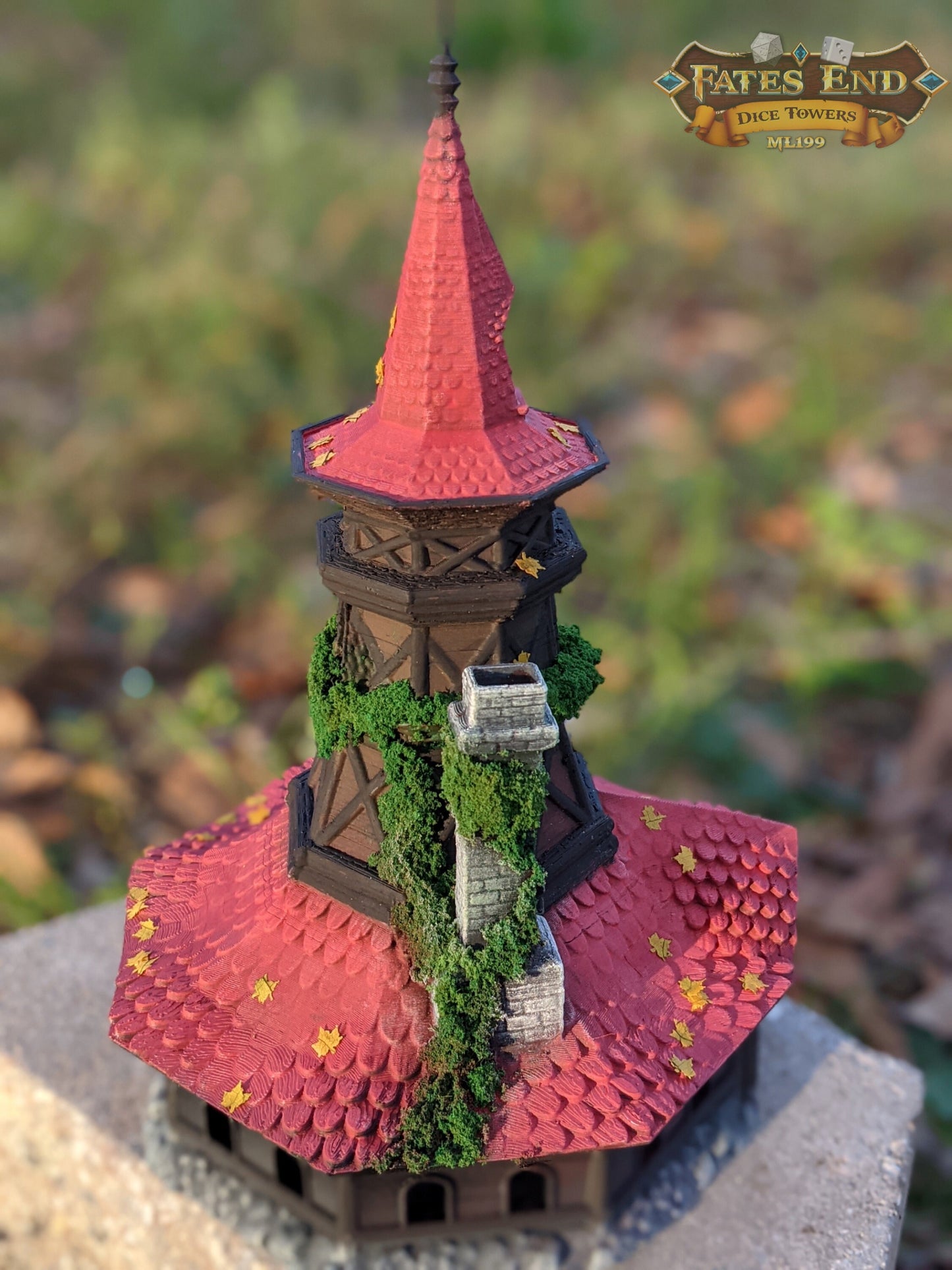 Bard Class 3D Printed RPG Dice Tower - Fate's End Collection - Serenade the Dice Gods with Melodious Rolls and Tales of Epic Adventures.