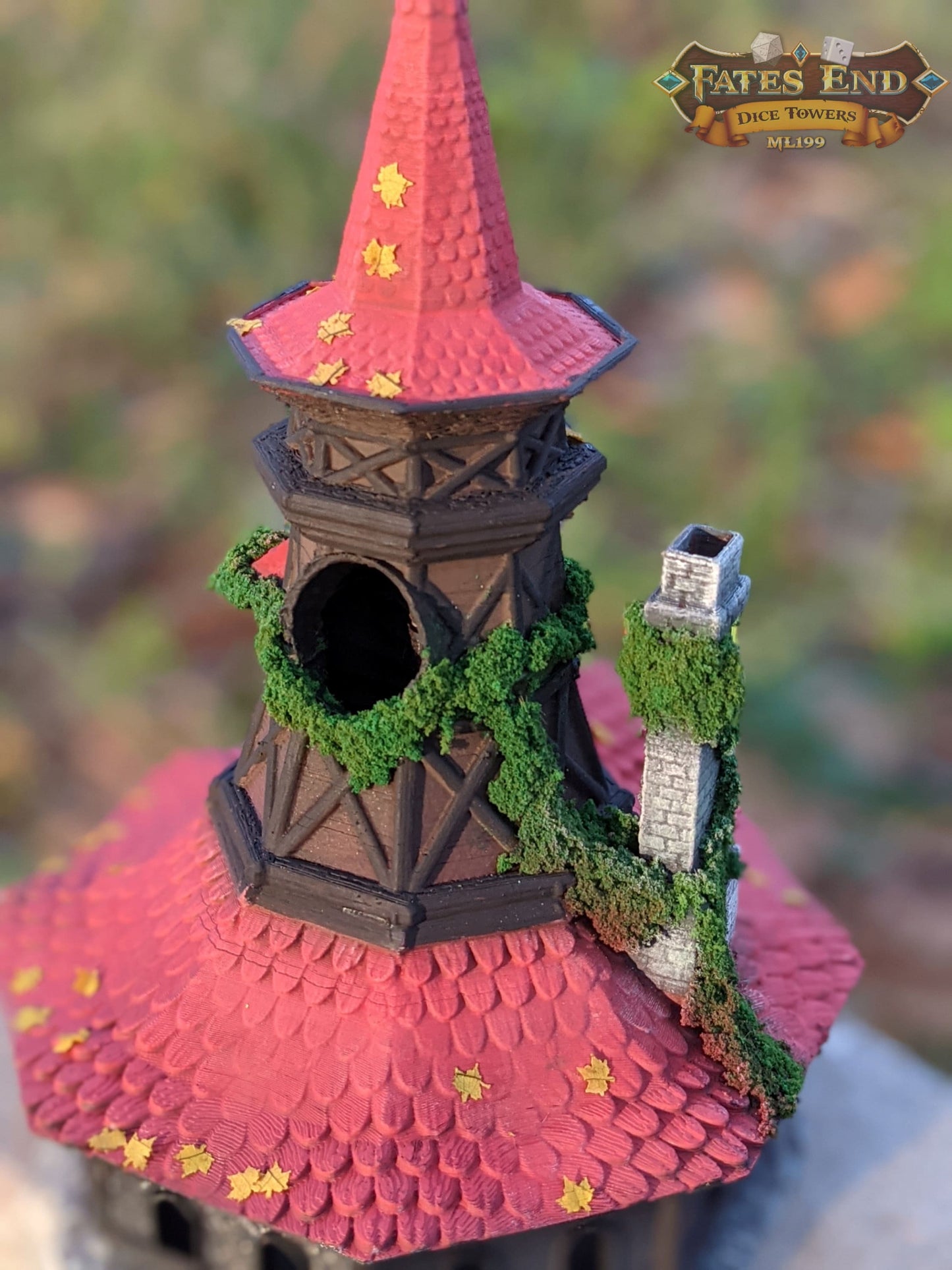 Bard Class 3D Printed RPG Dice Tower - Fate's End Collection - Serenade the Dice Gods with Melodious Rolls and Tales of Epic Adventures.