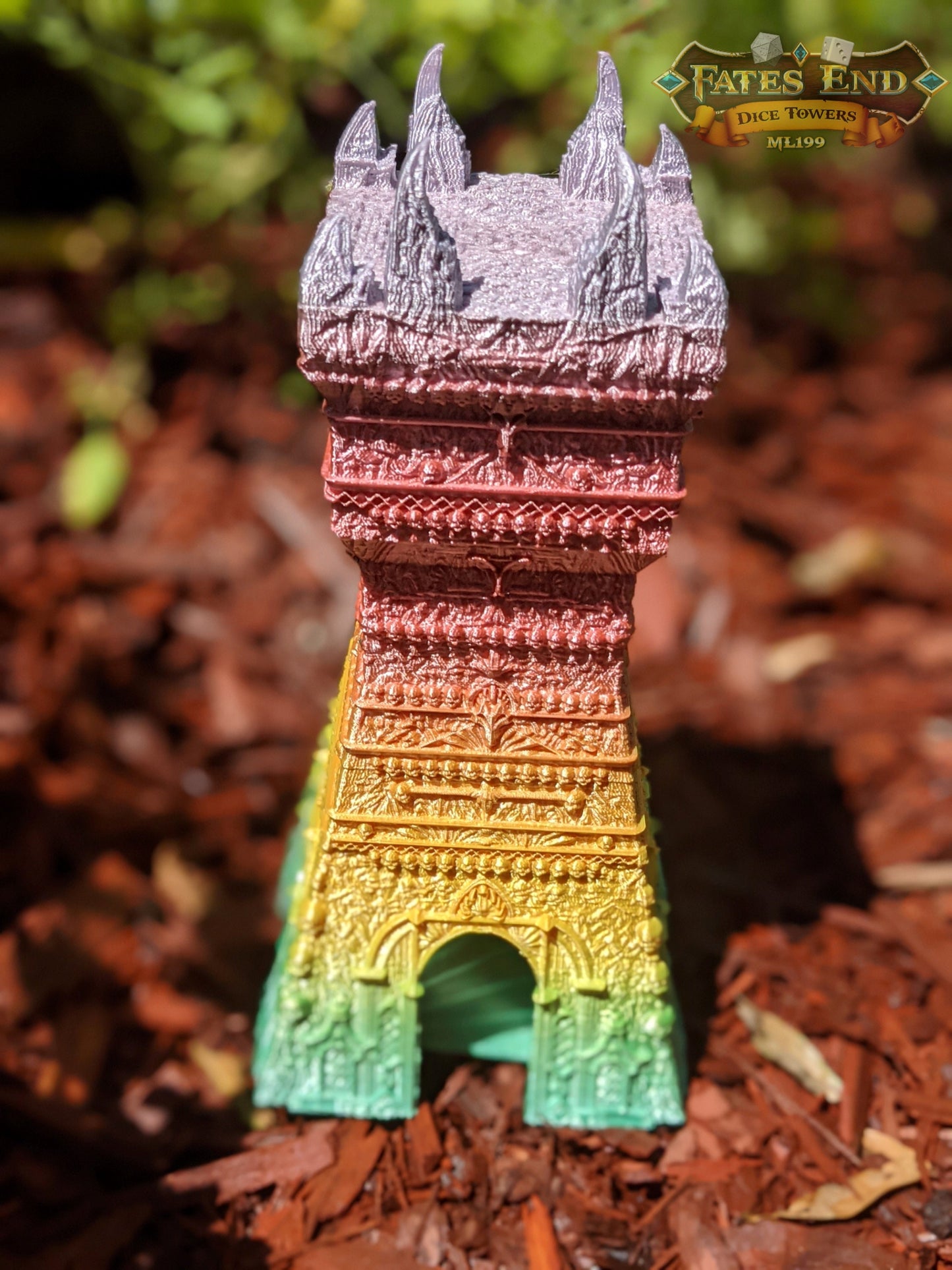 Necromancer 3D Printed Dice Tower- Fate's End Collection - Summon Rolls from the Cryptic Abyss, Commanding the Dark Arts and Undying Spirits!