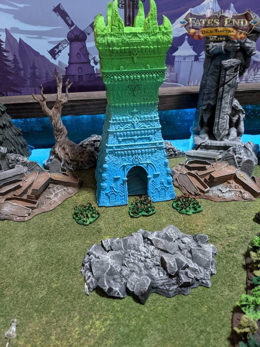 Necromancer 3D Printed Dice Tower- Fate's End Collection - Summon Rolls from the Cryptic Abyss, Commanding the Dark Arts and Undying Spirits!