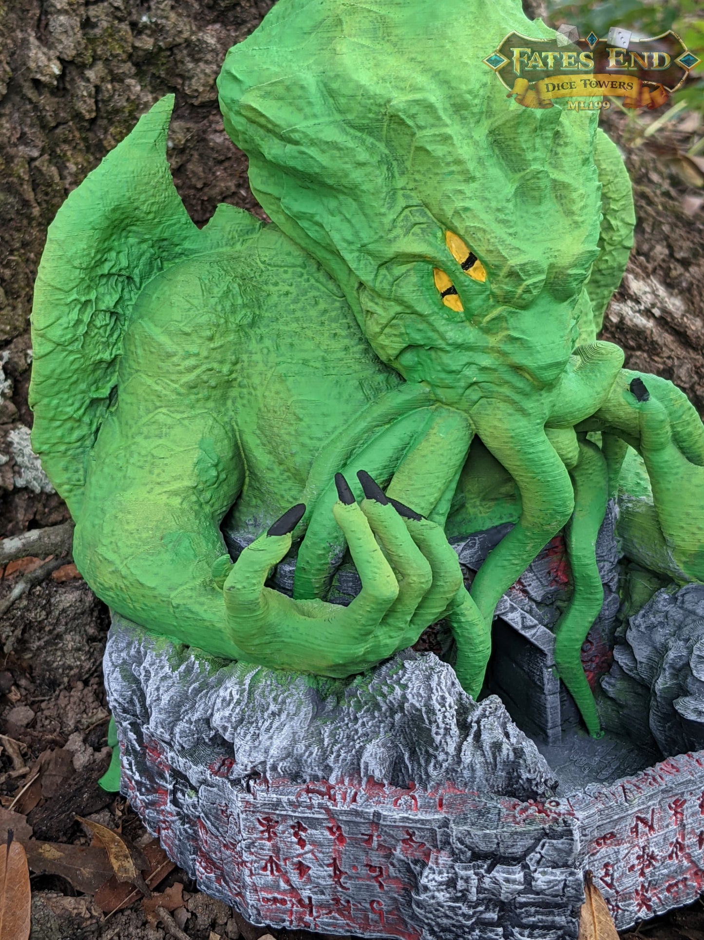 Cthulhu Dice Tower - Fate's End Collection - Unleash Cosmic Dread. Perfect for Lovecraftian Gaming!