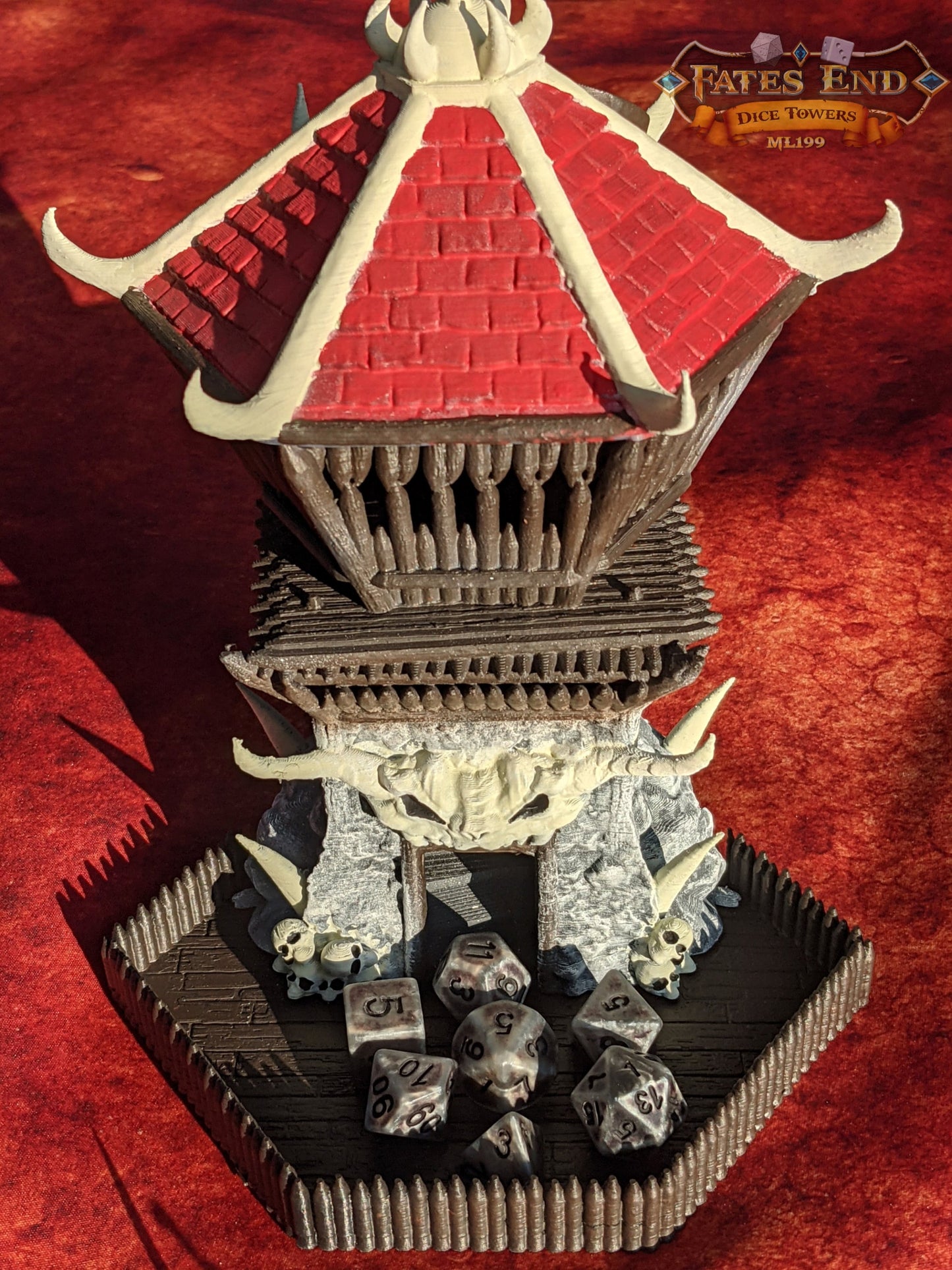 Barbarian Class 3D Printed RPG Dice Tower - Fate's End Collection - Channel the Savage Might of Ancient Warriors with Each Roll.