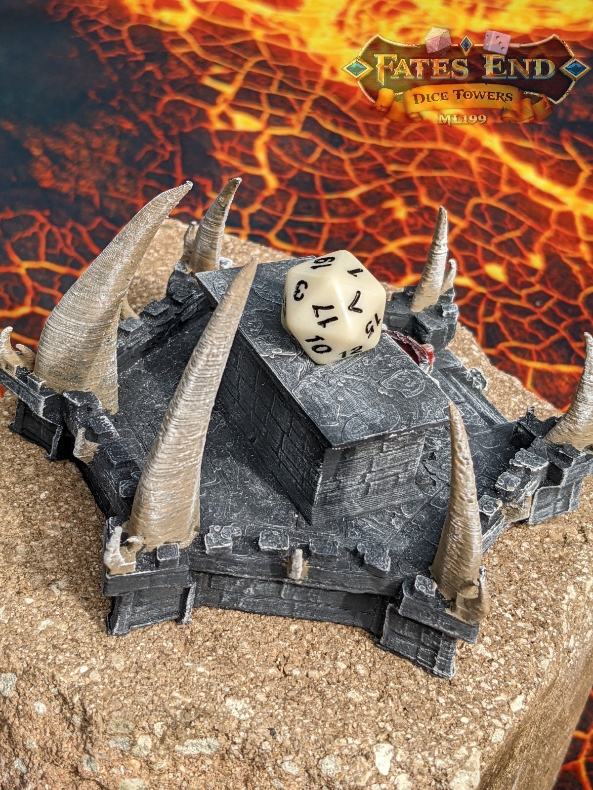 Sacrificial Evil Altar for D20 Dice - 3D Printed Dice Jail | RPG Dice Vault | DnD Player Gift - Do you have a worthy sacrifice?