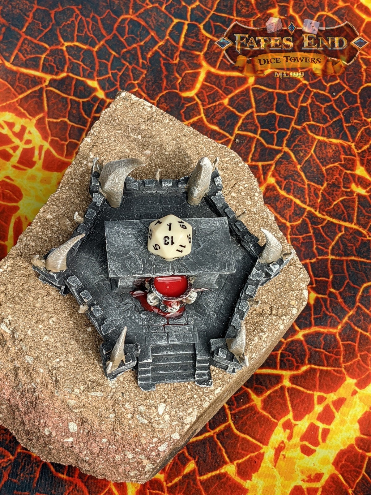 Sacrificial Evil Altar for D20 Dice - 3D Printed Dice Jail | RPG Dice Vault | DnD Player Gift - Do you have a worthy sacrifice?