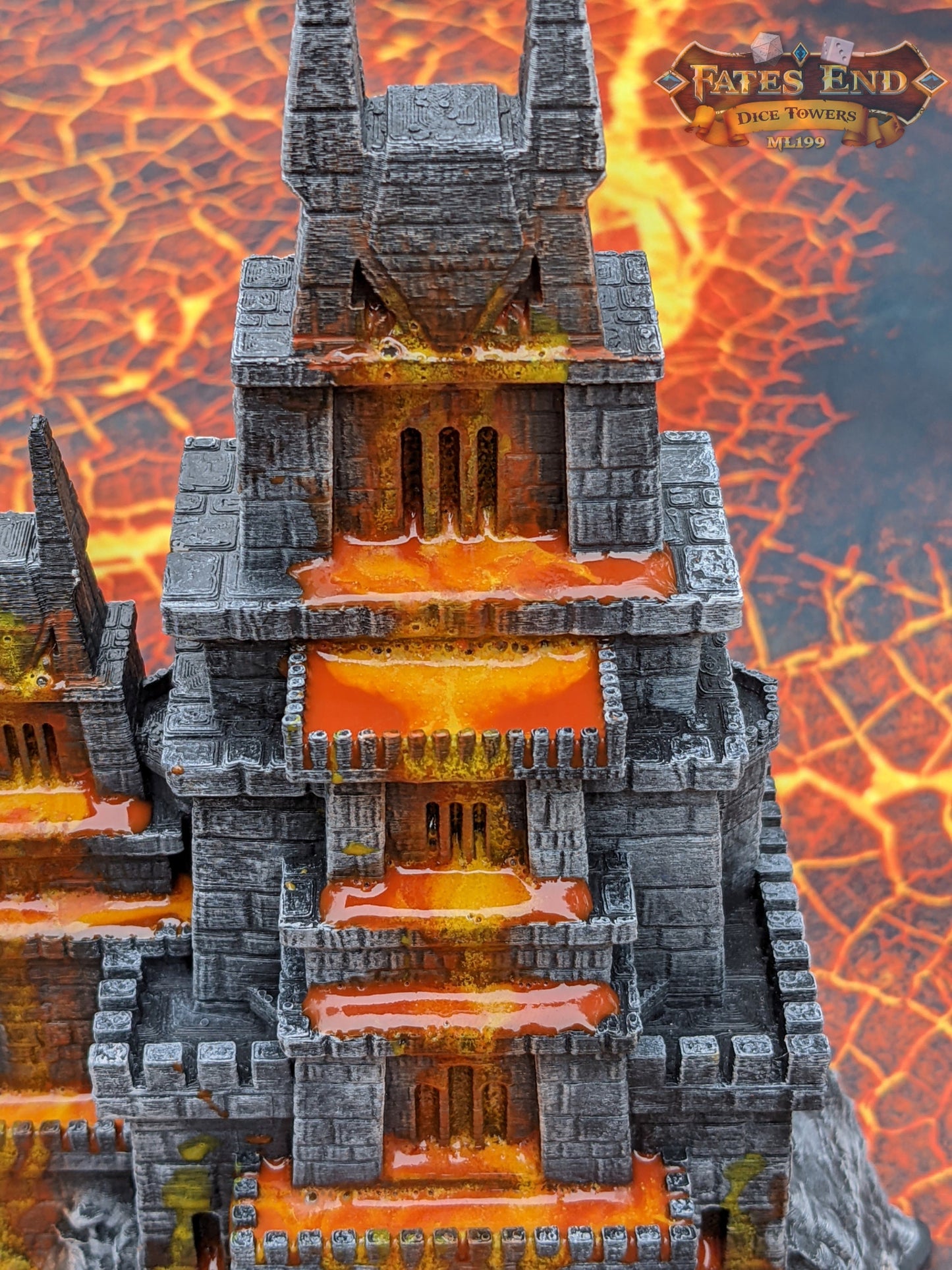 Dragonborn Dice Tower - Fate's End Collection - Channel the Fiery Soul of Dragonkind with Every Fateful Roll.